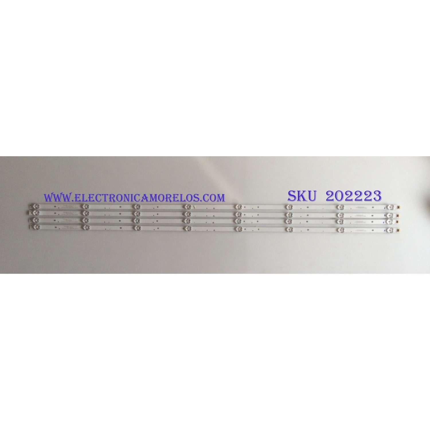 KIT DE LED'S PARA TV (4 PIEZAS) / SCEPTRE / 261501005340 / 006-50F6-4X8-3030-0D35-180704 / 230101011370 / PANEL V500DJ6-QE1 / MODELO H50