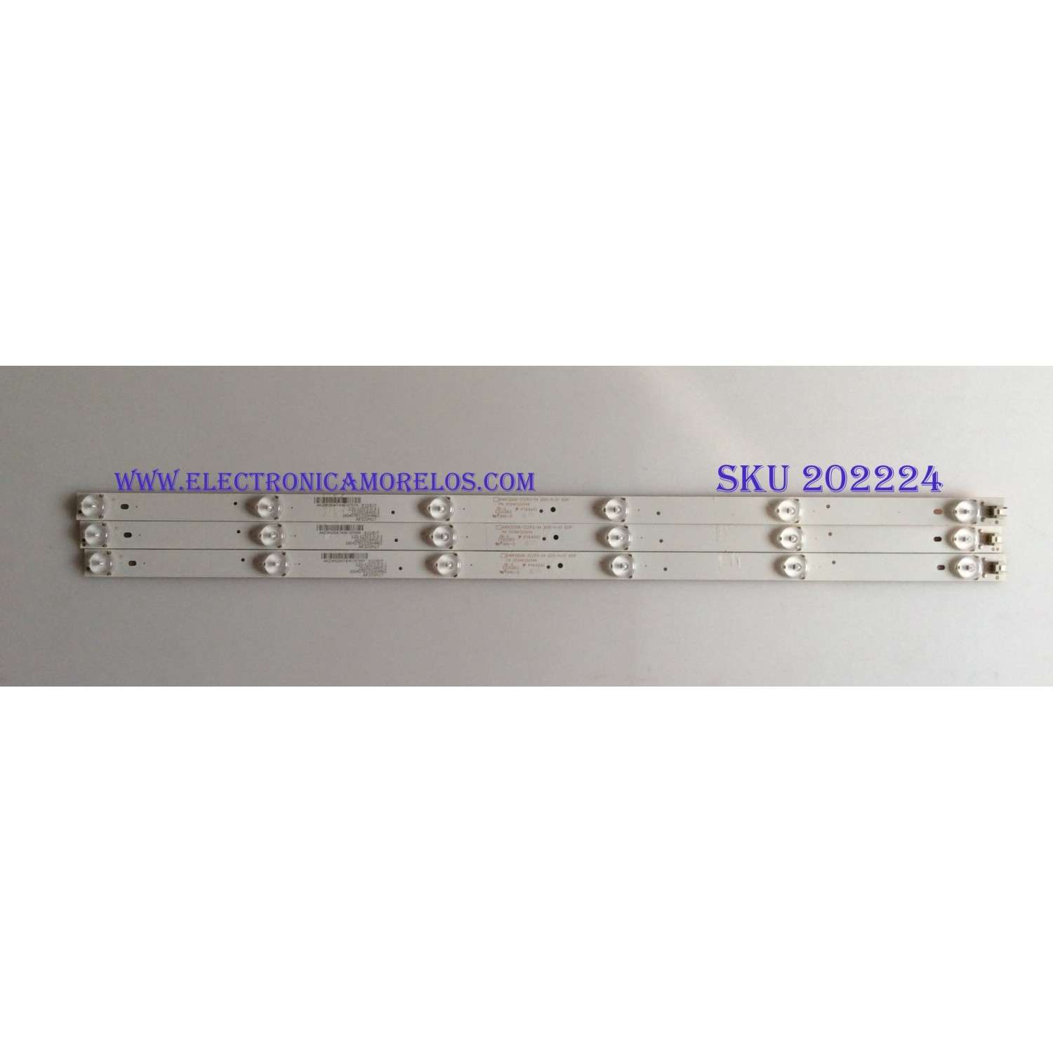 KIT DE LED'S PARA TV (3 PIEZAS) / ELEMENT / 303AK320044 / AHKK32D06-ZC21FG-04 / 2010016485-1 / MODELO ELEFW328-01
