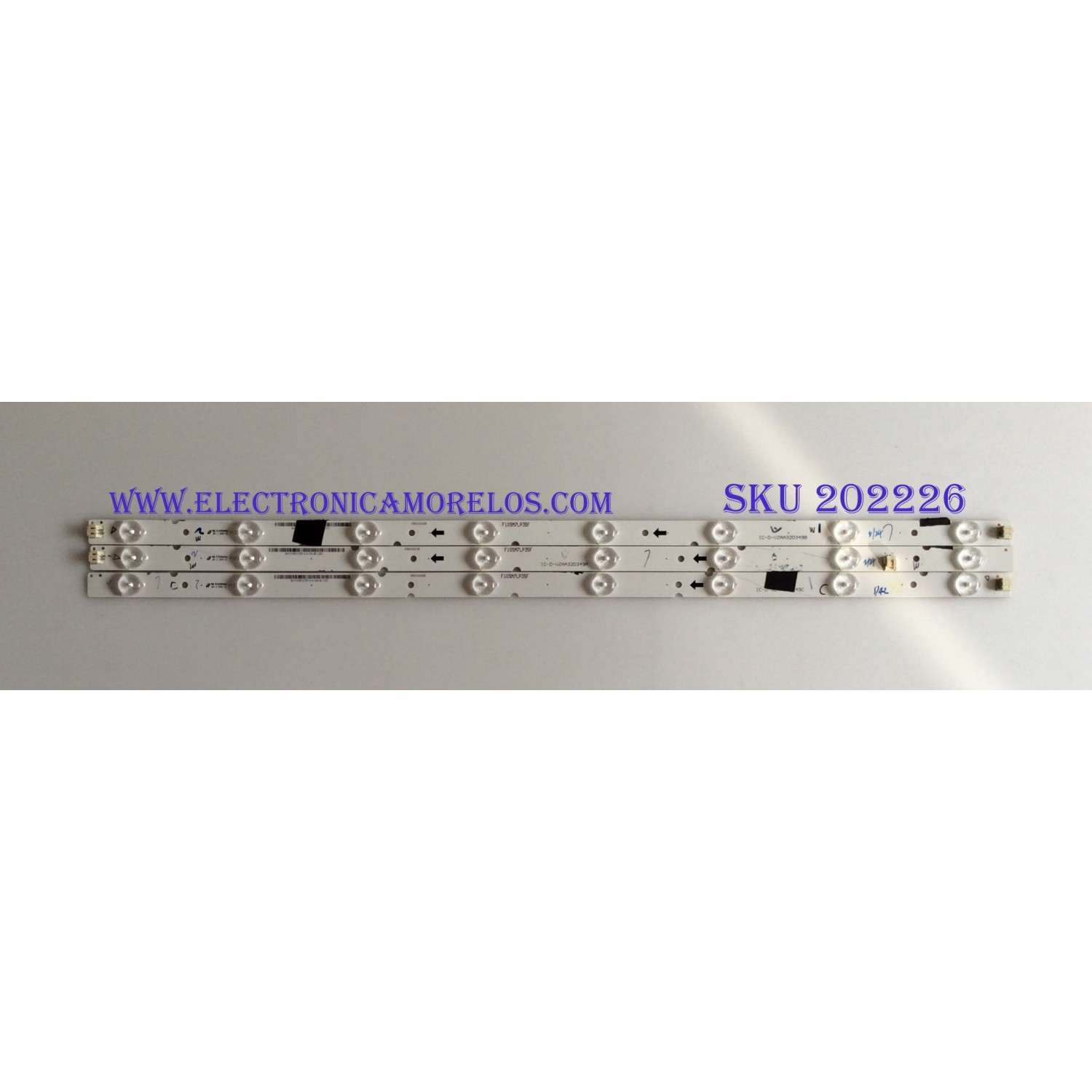KIT DE LED'S PARA TV (3 PIEZAS) / JVC / IC-D-VZAA32D349A / 0981010221BE / IC-D-VZAA32D349B / 0981010221BF / IC-D-VZAA32D349C / 0981010221BG / PANEL 14Y-32VNB5SR2LV0-C / MODELO EM32FL