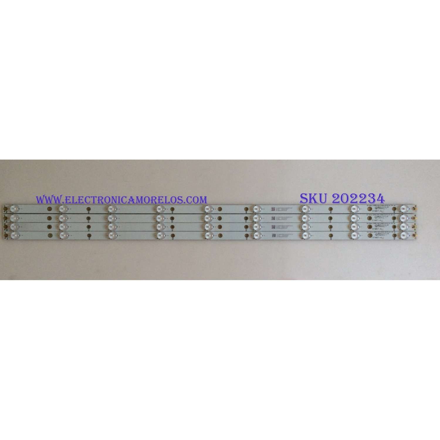 KIT DE LED´S PARA TV ( 4 PIEZAS ) / VIZIO / 210BZ09D043535F01D / GJ-2K16 D2P5-400-D409-V3-PITCH / 01M97-A / PANEL LSC400HN02-801 / MODELO D40-D1 