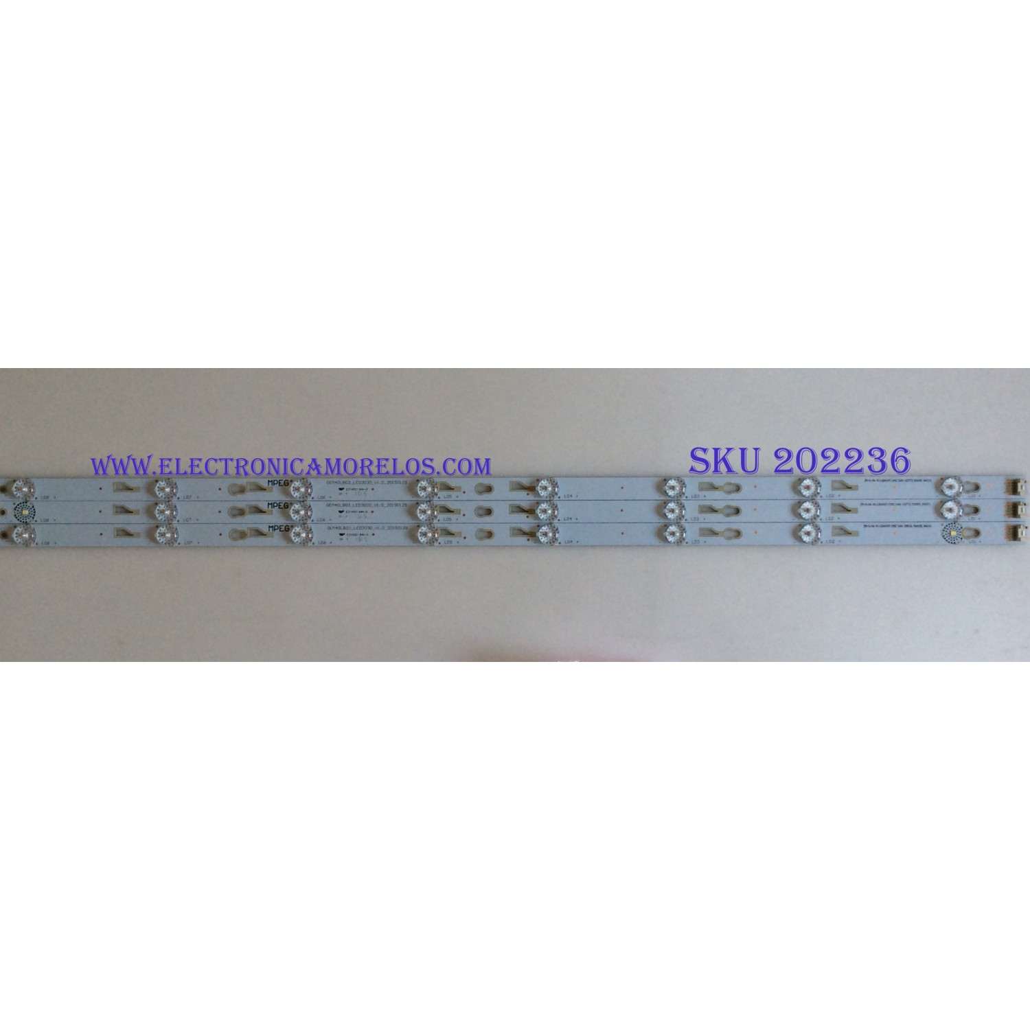 KIT DE LED´S PARA TV  ( 3 PIEZAS ) / TCL / OEM40LB03_LED3030_V1.0_20150129 / ZM-G-04 4C-LB400T-ZM2 54H / PANEL LVF400CM0T LVF400CM0T E20 / MODELO 40FS3800 / 40FD2700