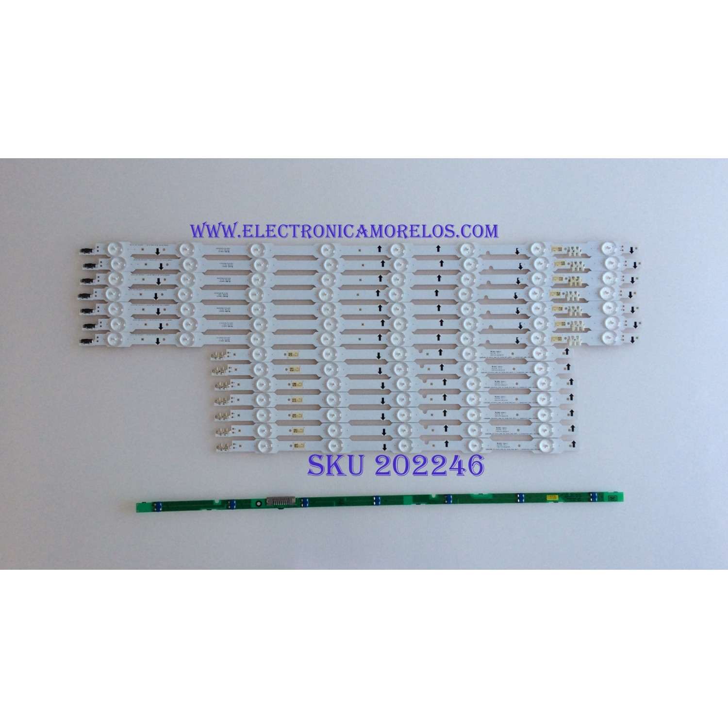 KIT DE LED'S PARA TV (14 PIEZAS) / SAMSUNG / BN96-34251A / BN96-34252A / 34251A / 34252A / LM41-00105G / PANEL CY-WJ065FGAV3H / CY-GH055HGEV4H / MODELOS UN55HU6830FXZA UN55HU6840FXZA KS02