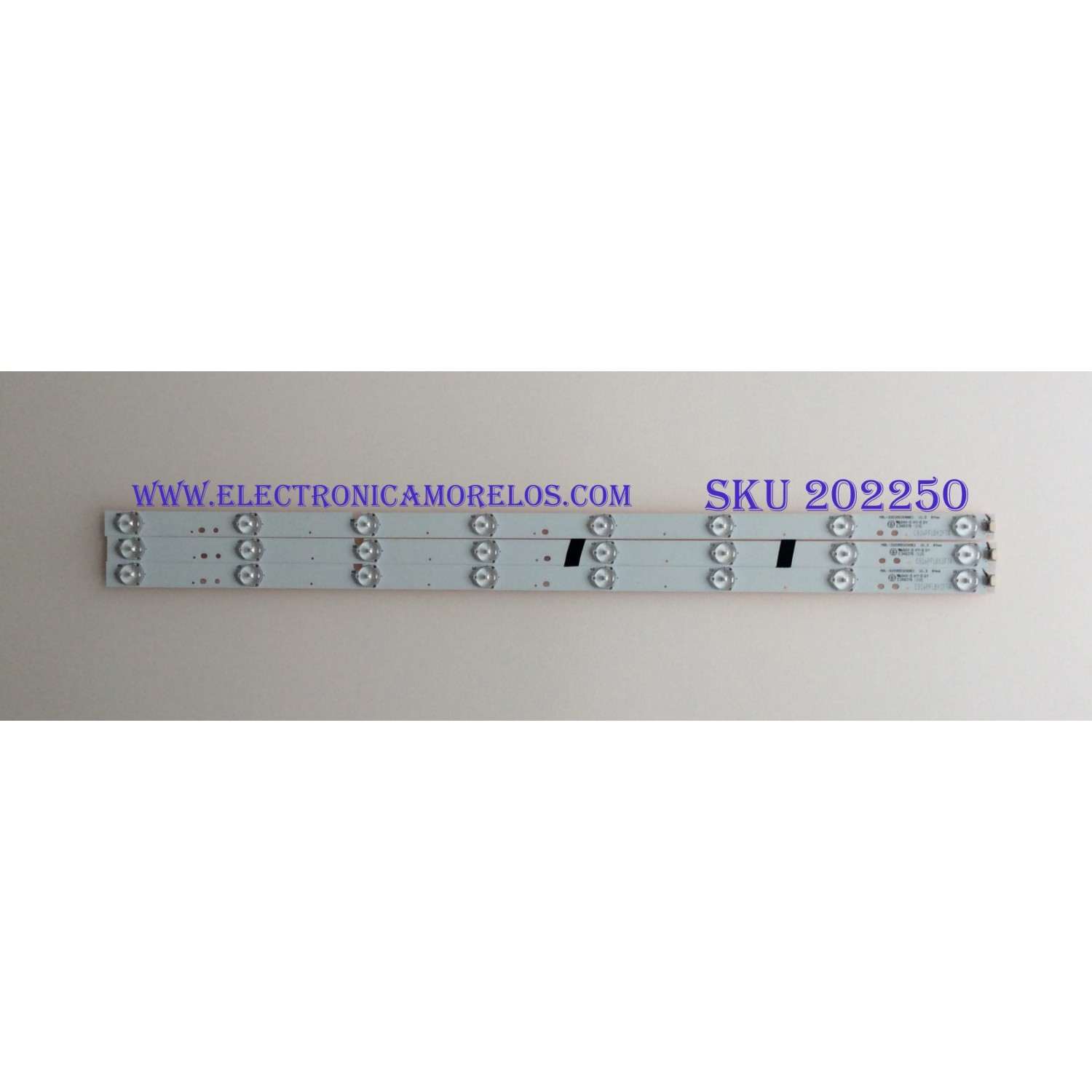 KIT DE LED´S PARA TV ( 3 PIEZAS ) / UPSTAR /  MBL-32035D308BE1  V1.3    84mm / C914PFLBYZF7A / MODELOS P32EA8 / P32EWX6