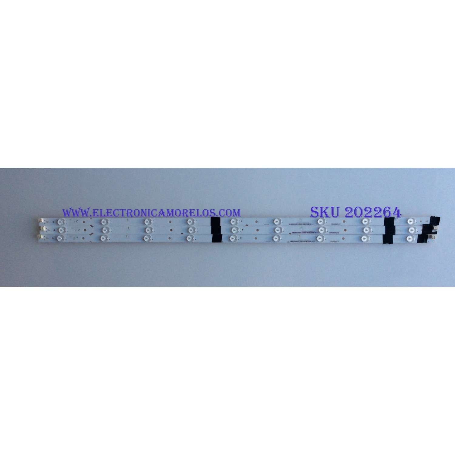 KIT DE LED´S PARA TV ( 3 PIEZAS ) / JVC / SHARP / IC-C-VZAA40D500 / IC-C-VZAA40D500A / IC-C-VZAA40D500B / IC-C-VZAA40D500C / 0981011221 / PANEL V400HJ6-PE1-REV.C1 / MODELO EM40NF5 / LC-40LE653U 