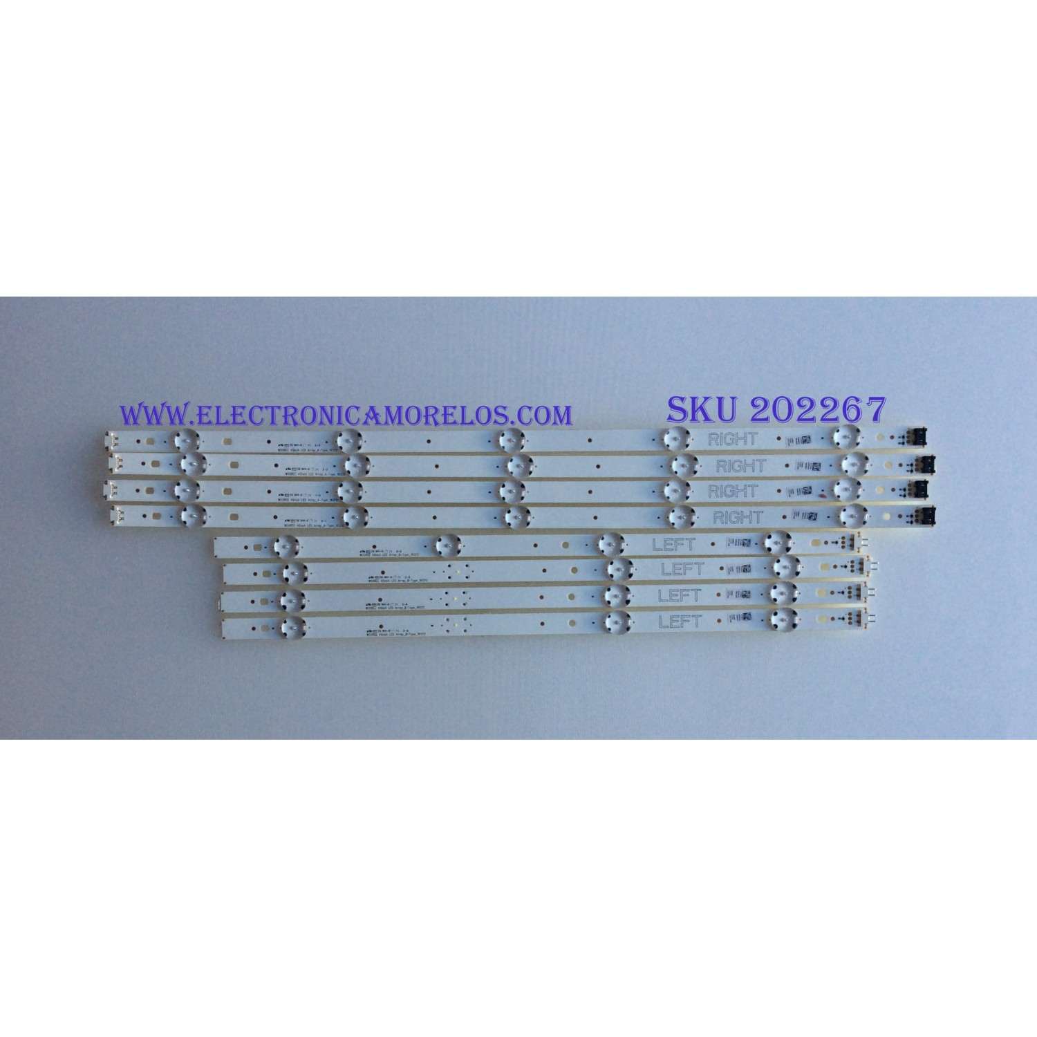 KIT DE LED´S PARA TV ( 8 PIEZAS ) / LG / GAN01-1315A / GAN01-1316A / 49INCH LED ARRAY_A-TYPE_161212 / 49INCH LED ARRAY_B-TYPE_161212 / PANEL NC490DGG / MODELO 49J6300-UA