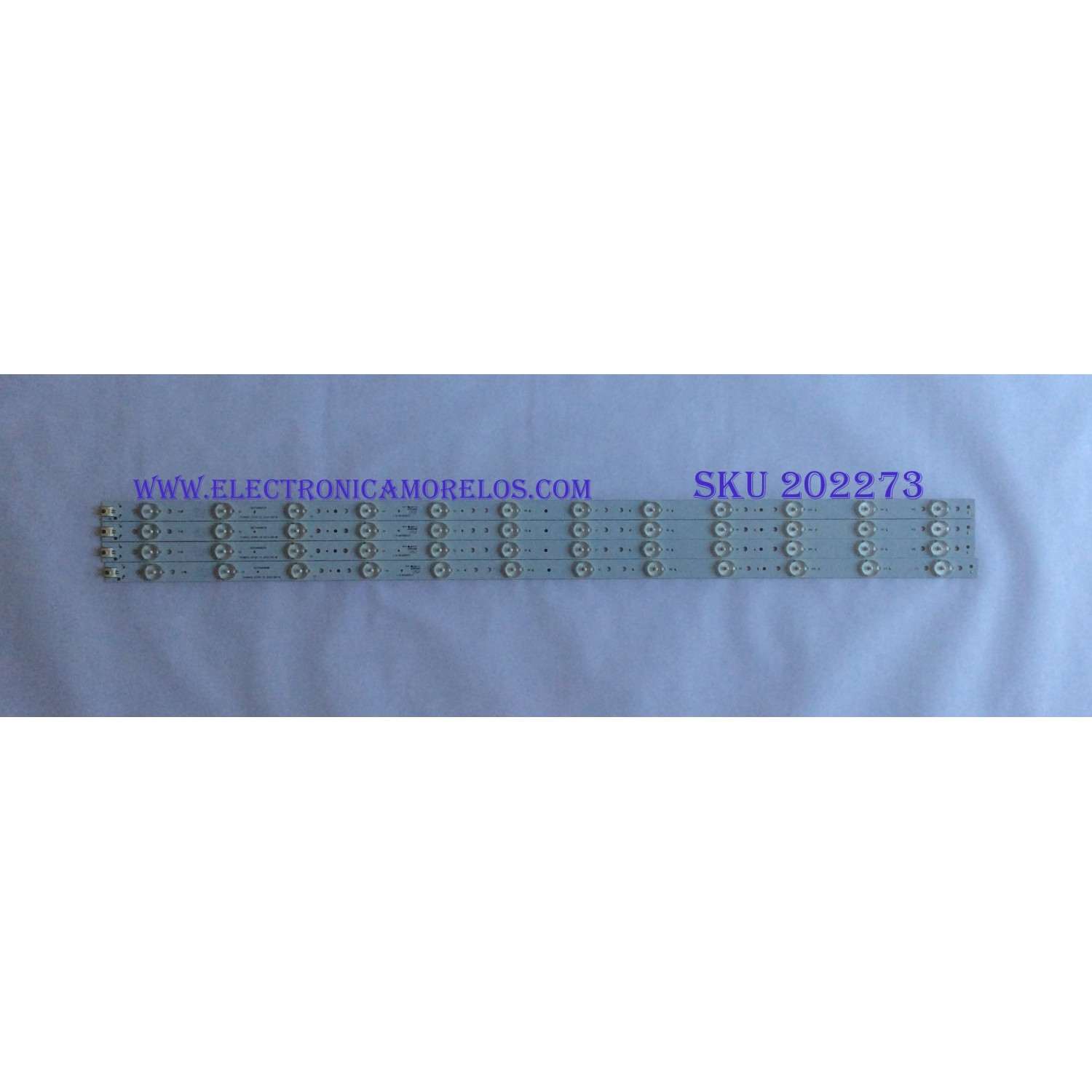 KIT DE LED´S PARA TV ( 4 PIEZAS ) / ELEMENT / 303TH400039 / TF40D12-ZC15F-13 / L.14.1640000ZC / PANEL'S T400D3-HA24-DY4 / LSC400HJ01-502 / MODELO ELEFW408 