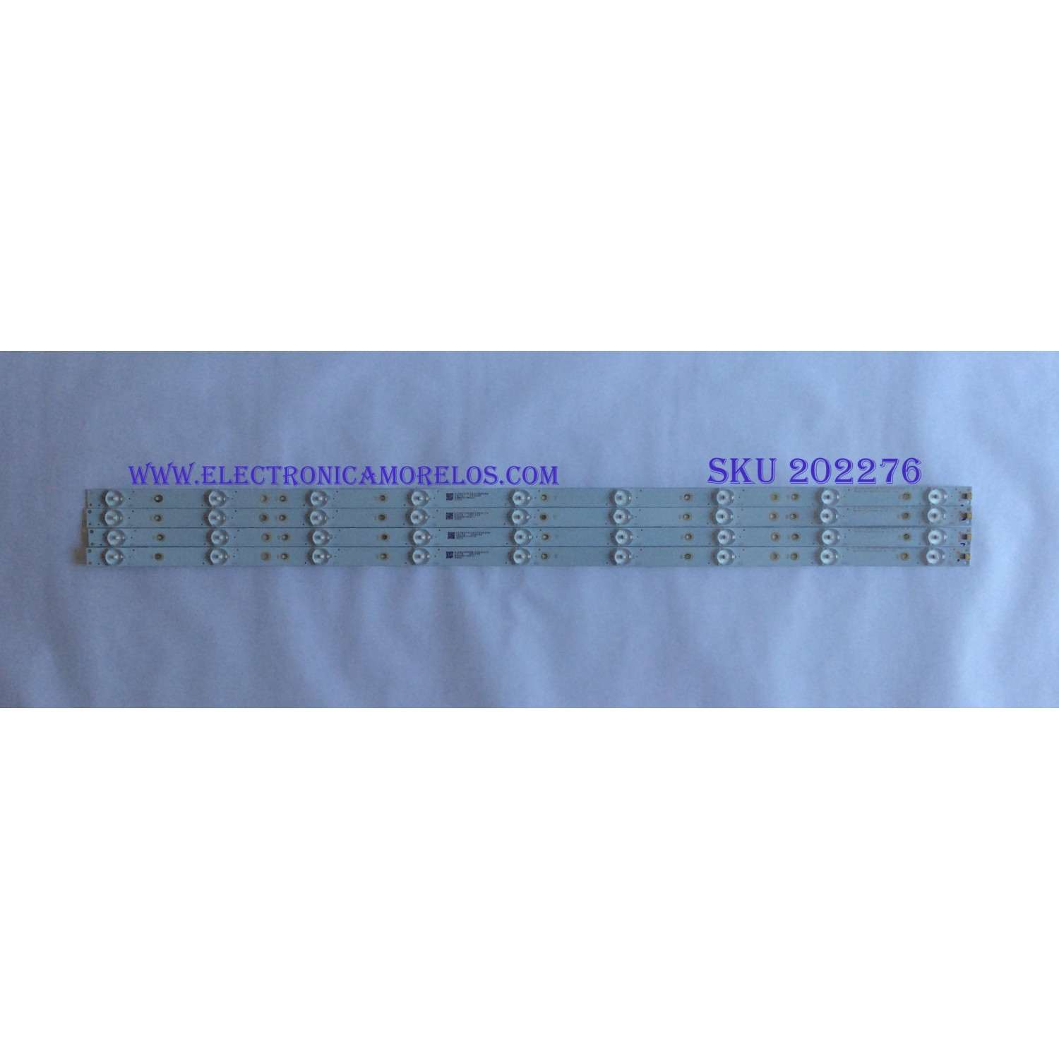 KIT DE LED´S PARA TV ( 4 PIEZAS ) / INSIGNIA / GJ-2K18-D2P5-390-D409-PITCH 90mm-V1 / 210BZ09D0BCC9DE00D / 18136  /  000S / EGHG4673F61X / PANEL TPT390J1-HVN05.U / MODELO NS-39DR510NA17 
