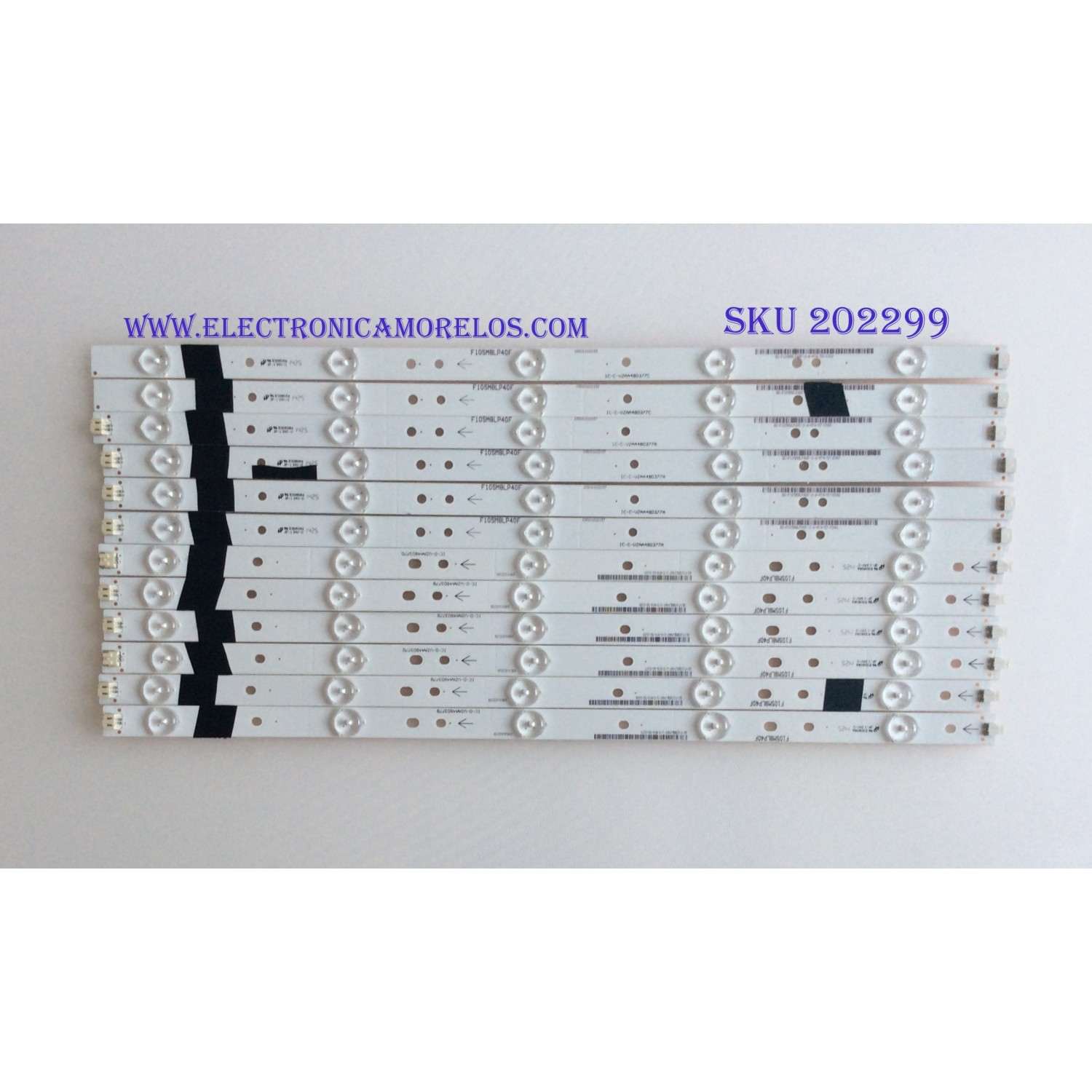 KIT DE LED'S PARA TV (12 PIEZAS) / JVC / VZAA48D377 / IC-C-VZAA48D377A / IC-D-VZAA48D377B / IC-C-VZAA48D377C / IC-D-VZAA48D377D / PANEL LSC480HN03-S01 / MODELO EM48FTR