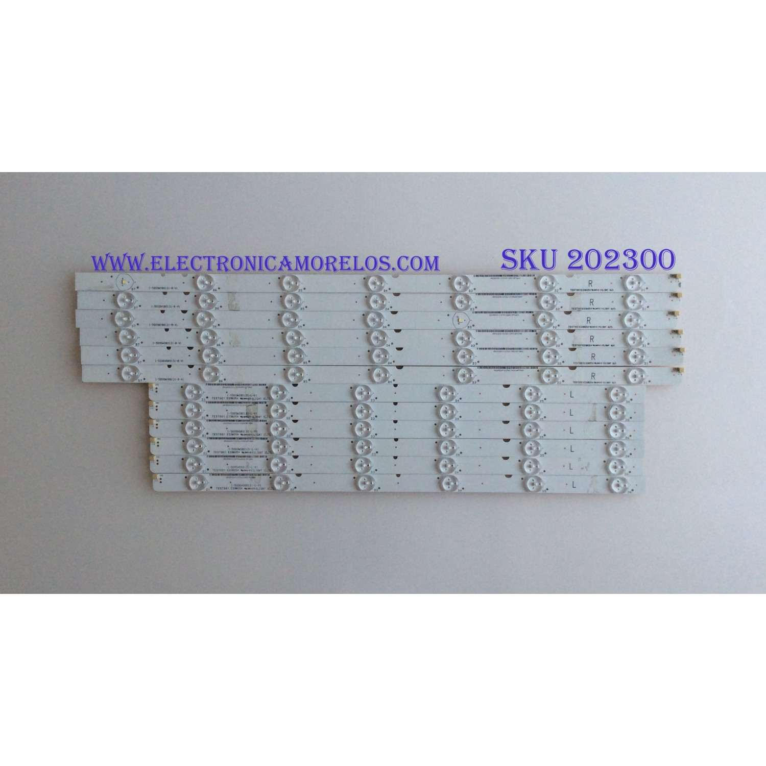 KIT DE LED´S PARA TV ( 12 PIEZAS ) / VIZIO / I-5000WS80131 / I-5000WS80131-L-V1 / 5000WS80131-R-V1 / I-5000WS80131-L-V2 /  I-5000WS80131-R-V2 / PANEL T500QVN03.0 / MODELO E5OU-D2