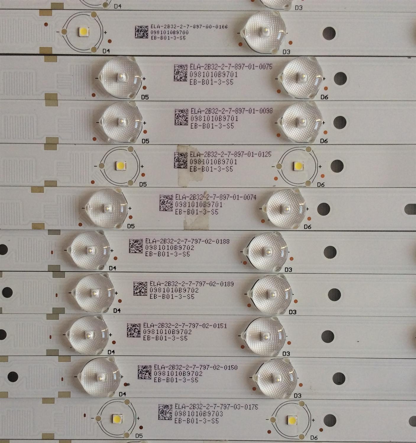 KIT DE LED´S PARA TV ( 16 PIEZAS ) / VIZIO / M55-E0-A-V4 / M55-E0-B-V4 / M55-E0-C-V4 / M55-E0-D-V4 / EB-B01-3-S5 / ELA-2B32-2-7 / MODELO 55" - Imagen 2