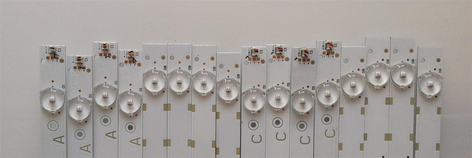 KIT DE LED´S PARA TV ( 16 PIEZAS ) / VIZIO / M55-E0-A-V4 / M55-E0-B-V4 / M55-E0-C-V4 / M55-E0-D-V4 / EB-B01-3-S5 / ELA-2B32-2-7 / MODELO 55" - Imagen 3
