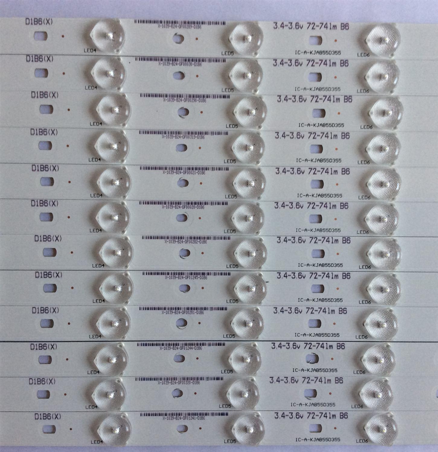 KIT DE LED´S PARA TV ( 12 PIEZAS ) / RCA / IC-A-KJAB55D355 / PANEL LSC550HQ03-12V /  LSC550HQ04-12V / MODELO LED55G55R120Q  - Imagen 3