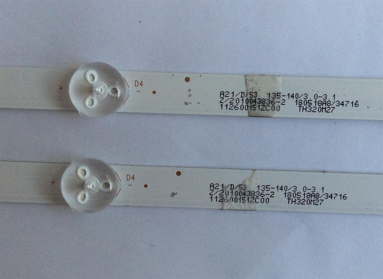 KIT DE LED´S PARA TV ( 2 PIEZAS ) / WESTINGHOUSE / ELEMENT / 303TH320060 / TFMT32D06-ZC22AG-11 / 0332AM0003 / MODELO WD32HB1120-C / ELST3216H F8C2M - Imagen 3