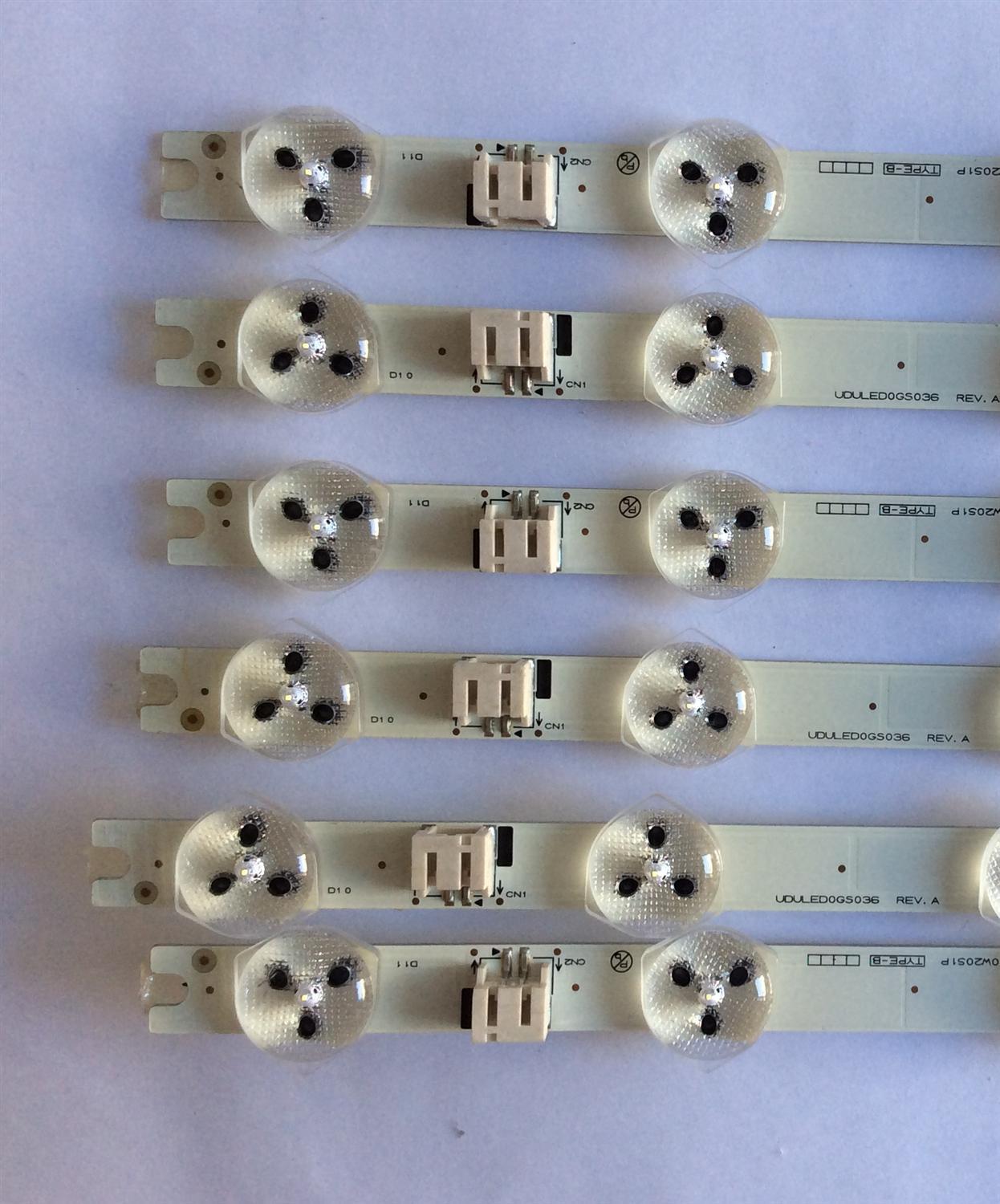 KIT DE LED´S PARA TV ( 6 PIEZAS  ) / PHILIPS / UDULED0GS036  REV.A / UDULED0GS037  REV.A / LG INNOTEK 50INCH NDF REV0. 0_A TYPE   / LG INNOTEK 50INCH NDF REV0. 0_B TYPE  / 50W20S1P / PANEL U4D10XH / U4D11XH / MODELO 49PFL4609-F7  - Imagen 2