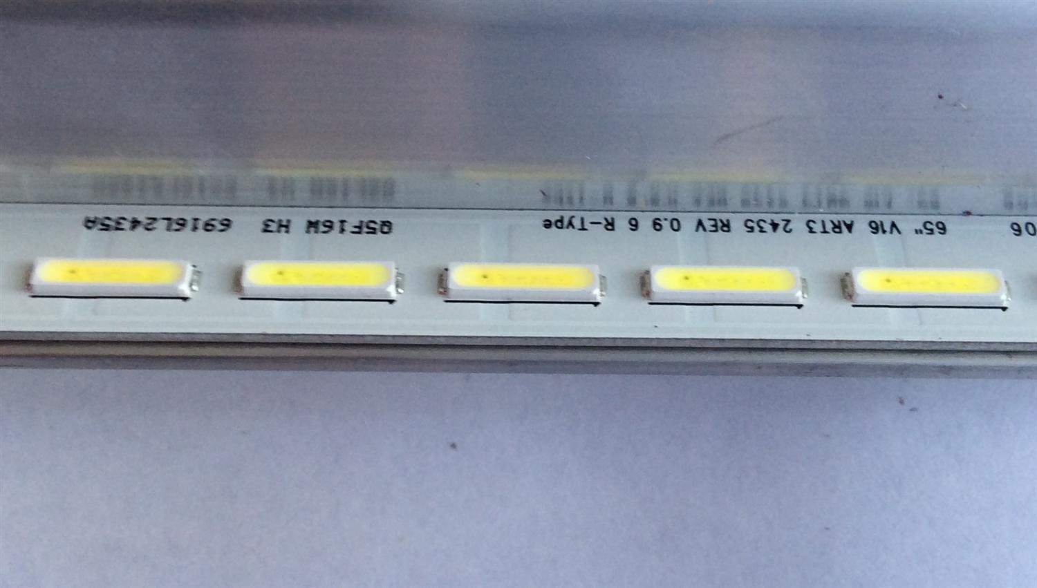 LED PARA TV (1 PIEZA) / LG / 6916L-2434A / 6916L-2435A / 6916L2434A / 6916L2435A / 6922L-0193A / 65" V16 ART3 UHD REV 0.9 6 L-Type, 65" V16 ART3 UHD REV 0.9 6 R-Type / PANEL LC650EGE-FJM1 / MODELO 65UH661V-ZF / 1.43 M X 9 CM /  - Imagen 4