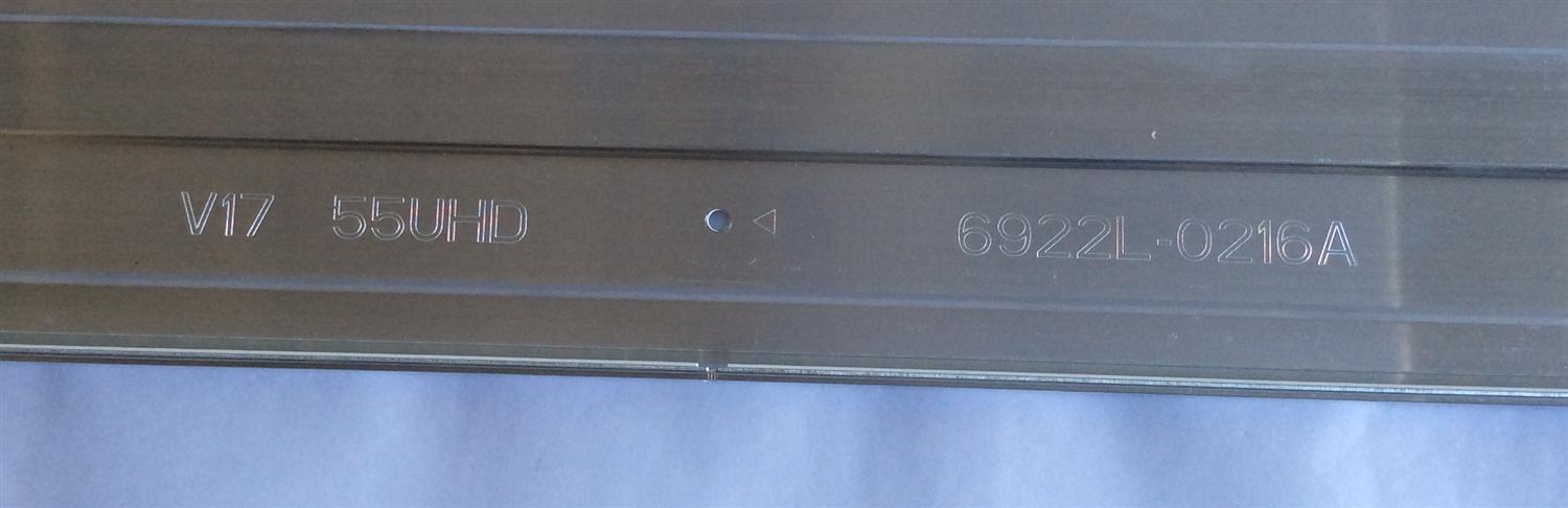 LED PARA TV (1 PIEZA) / LG / 6916L-3047A / 6916L-3048A / 6922L-0216A / V17 55UHD / PANEL 	LC550EGG(FL)(M2) / MODELO 55UK6500AUA / 1.20 M X 9 CM /  - Imagen 2