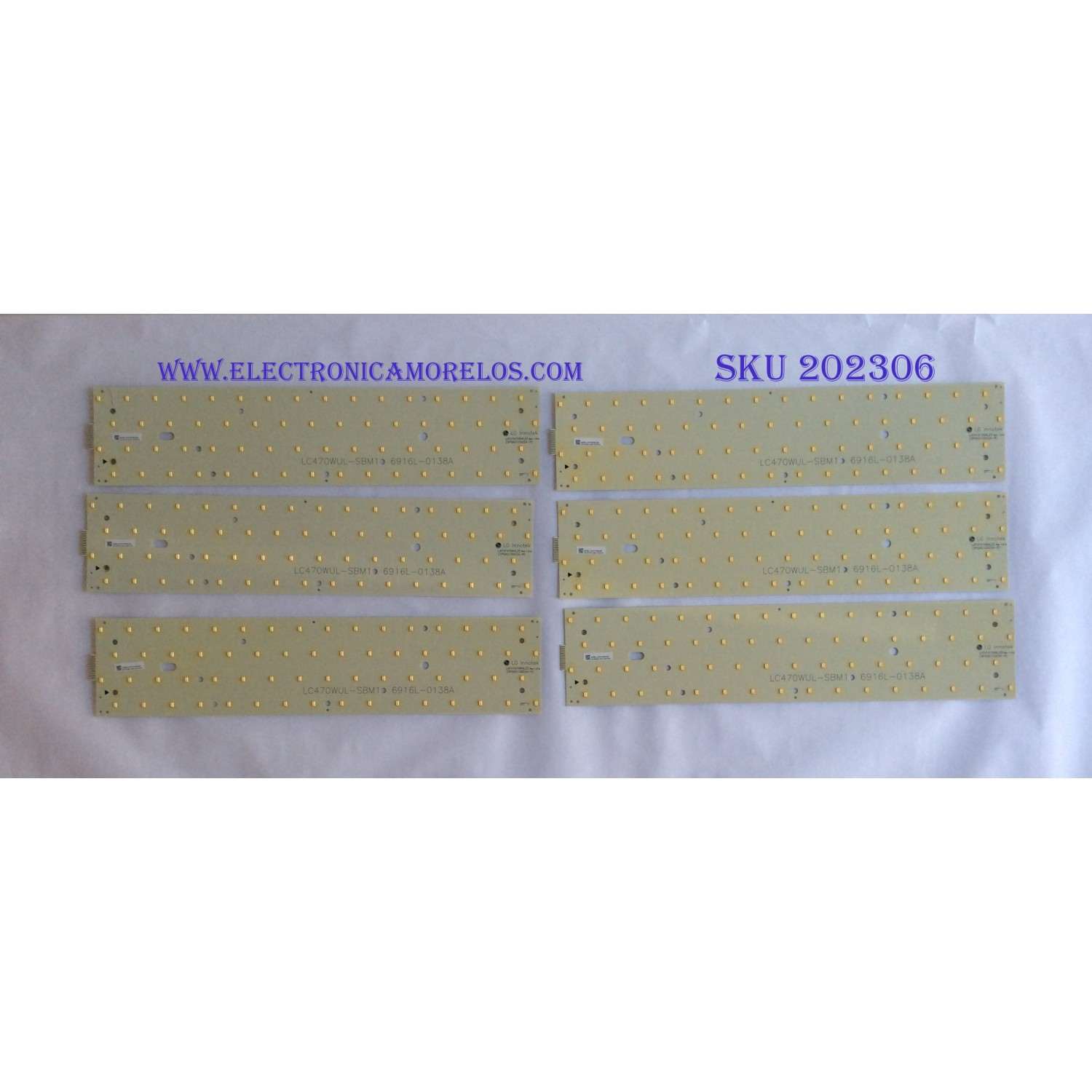 KIT DE LED'S PARA TV (10 PIEZAS) / (KIT COMPLETO) / VIZIO / 6916L-0138A / LC470WUL-SBM1 / LATHT470RALZE / (3PDAS10002A-R) / PANEL LC470WUL(SB)(M3) / MODELO SV472XVT