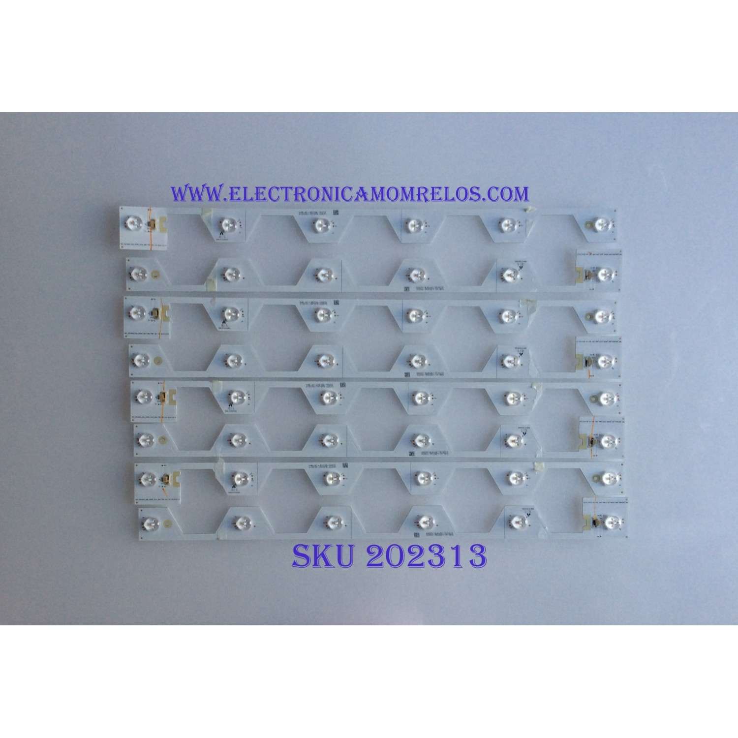 KIT DE LED´S PARA TV ( 8 PIEZAS ) / TCL / 4C_LB5006 / TMT_50E5800_8X6_3030C_6S1P_W44   P96 REV.V4 / 006-P1K3420A / PANEL LVU500NDEL / MODELO 50"
