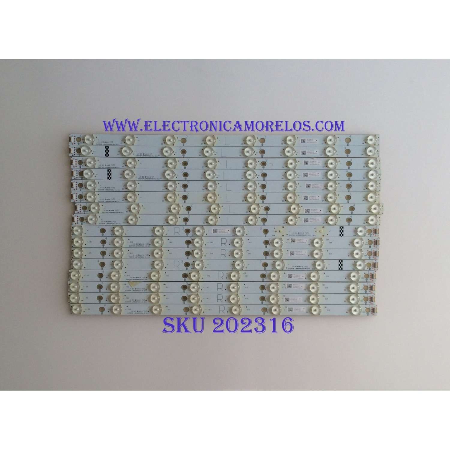KIT DE LED`S PARA TV / NOTA IMPORTANTE:KIT CUENTA ORIGINALMENTE DE 8 PIEZAS (INCOMPLETO SOLO 6 PIEZAS) / TOSHIBA SVK550AC1 / SVK550AC1_WICOP_Rev04_5LED_20161212 / 5036-A0 / E78030 / 20161212 / K0329T / PANEL K550WDRB / MODELO 55LF621U19 Rev.A