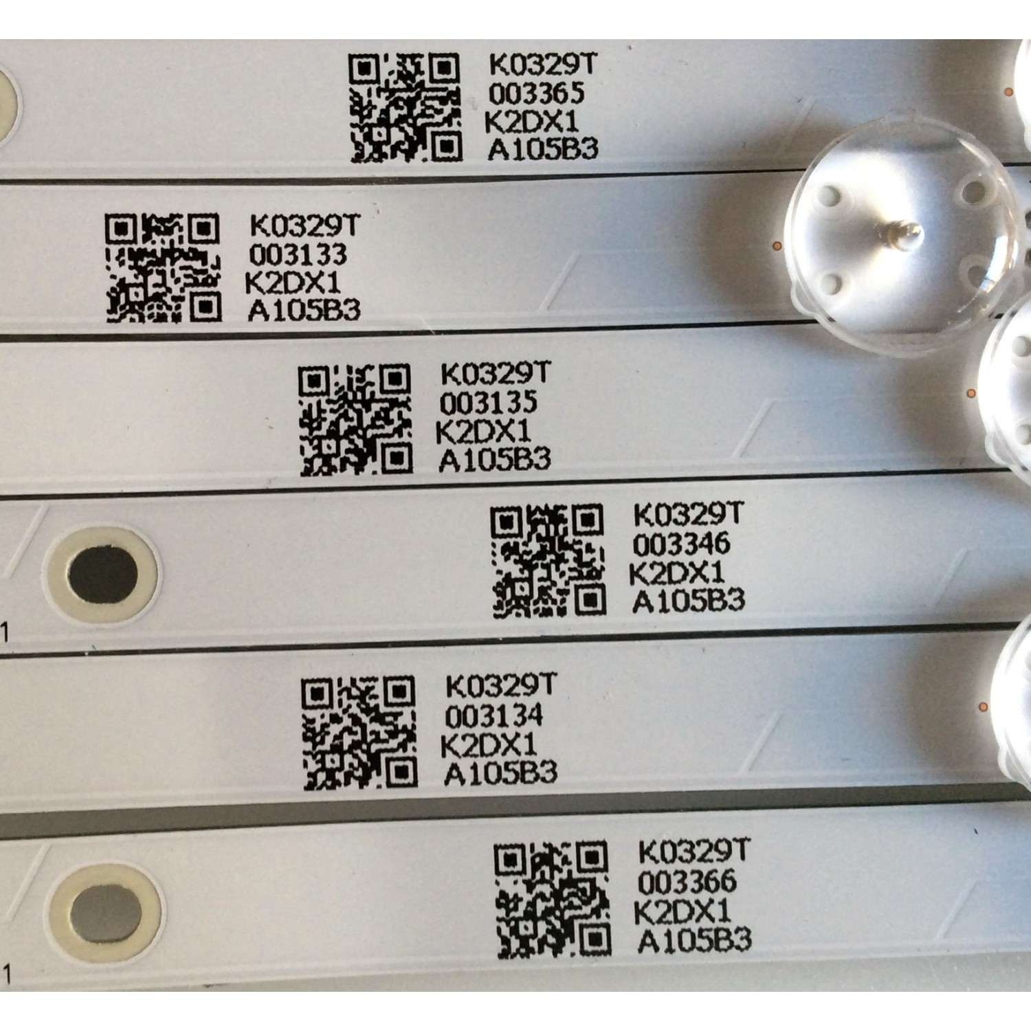 KIT DE LED`S PARA TV / NOTA IMPORTANTE:KIT CUENTA ORIGINALMENTE DE 8 PIEZAS (INCOMPLETO SOLO 6 PIEZAS) / TOSHIBA SVK550AC1 / SVK550AC1_WICOP_Rev04_5LED_20161212 / 5036-A0 / E78030 / 20161212 / K0329T / PANEL K550WDRB / MODELO 55LF621U19 Rev.A - Imagen 3