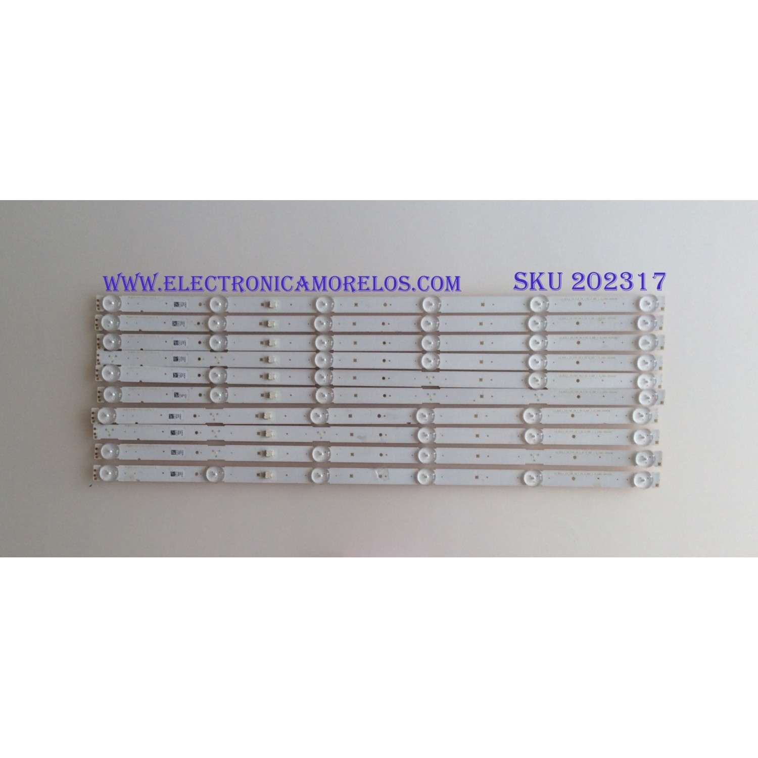 KIT DE LED'S PARA TV (10 PIEZAS) / SONY / LM41-00543A / L3_BCH_L_E5_FAP_S6_1_R1.0 / A5J015 / PANEL YM8F550CN001 / MODELO KD-55X750F