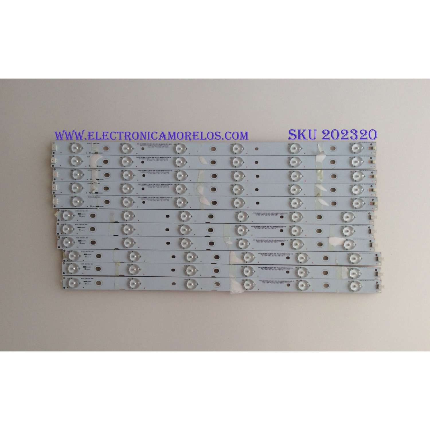 KIT DE LED'S PARA TV / NOTA IMPORTANTE:KIT CUENTA ORIGINALMENTE 12 PIEZAS (INCOMPLETO SOLO 11 PIEZAS) / VIZIO 130823-WS-480-012 / 01H95 204701.0MM / MODELO E480I-B2 / E480I-B2 LWZQP0DQ