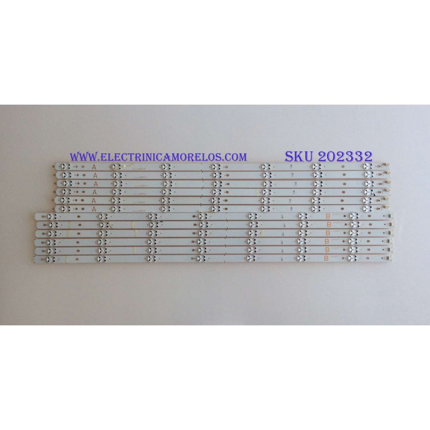 KIT DE LED´S PARA TV ( 12 PIEZAS ) / VIZIO / 18y E70-F3 A_REV01_84LED_171017 / 18y E70-F3 B_REV01_84LED_171017 / PANEL SD700DUA-2 / MODELO E70-F3