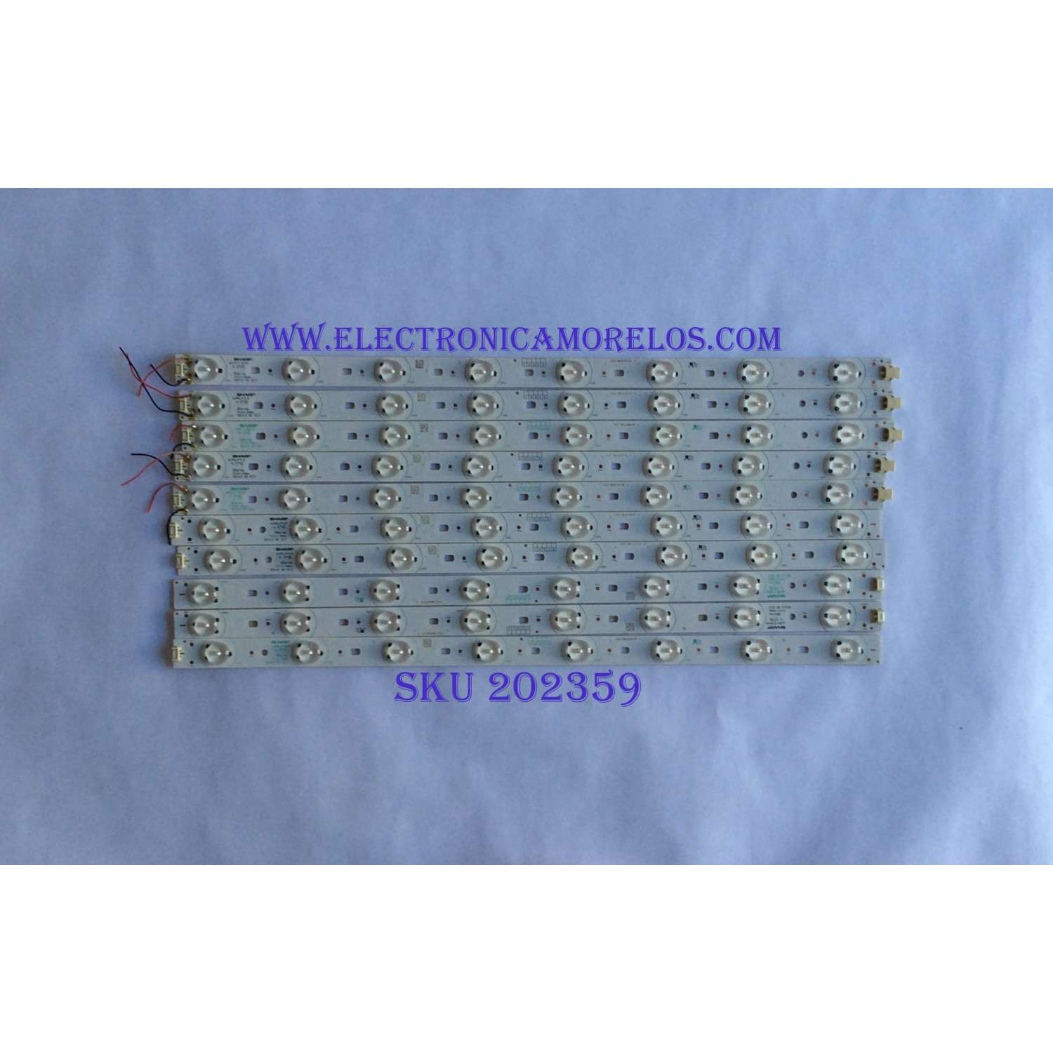 KIT DE LED´S PARA TV ( 10 PIEZAS ) / SHARP / F302Z13 / 46INCH  WS V2.0 / PITCH  60mm / PANEL 460HB01 / MODELO 46"