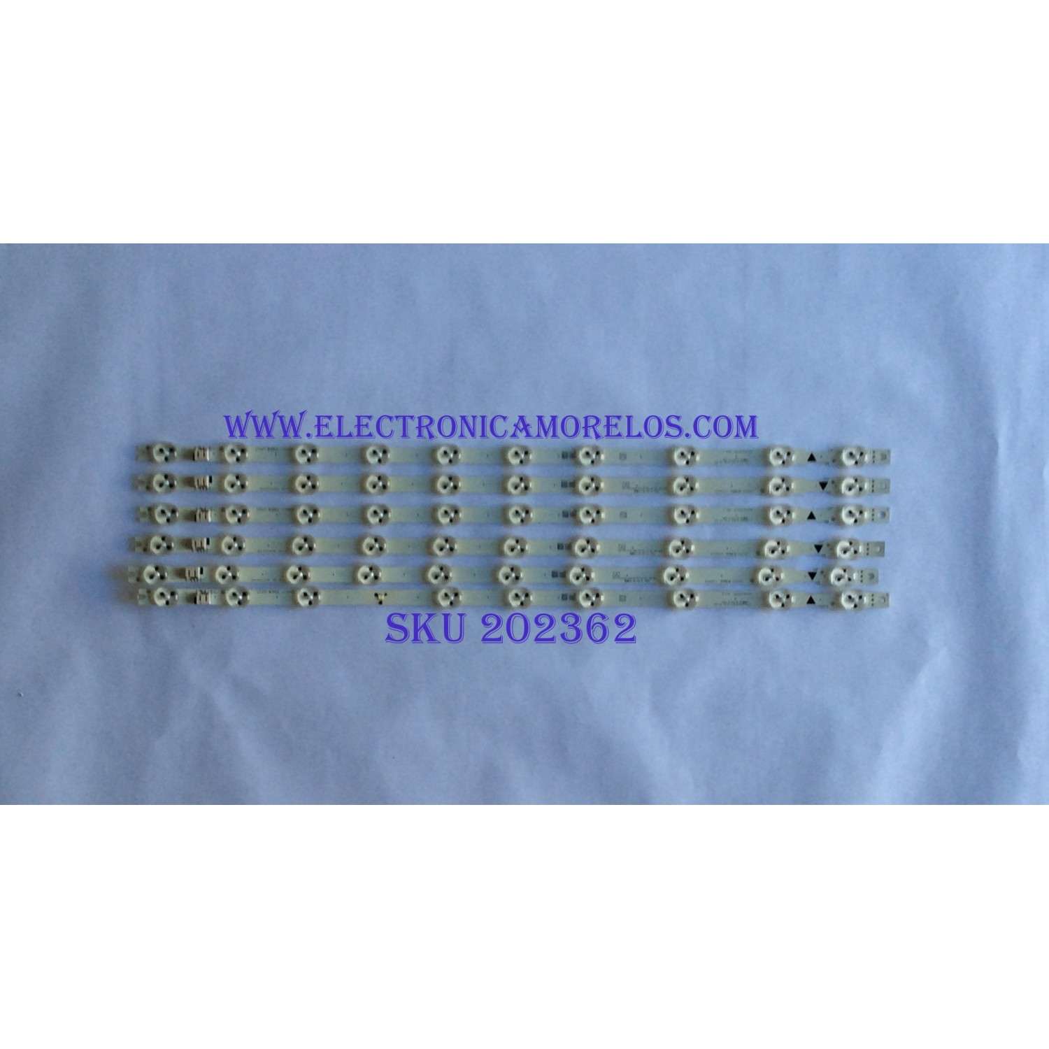 KIT DE LED´S PARA TV ( 6 PIEZAS  ) / PHILIPS / UDULED0GS036  REV.A / UDULED0GS037  REV.A / LG INNOTEK 50INCH NDF REV0. 0_A TYPE   / LG INNOTEK 50INCH NDF REV0. 0_B TYPE  / 50W20S1P / PANEL U4D10XH / U4D11XH / MODELO 49PFL4609-F7 