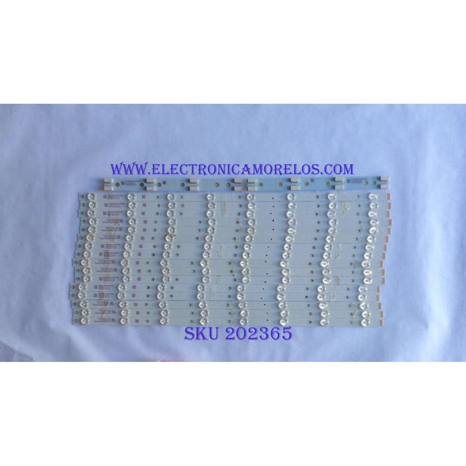 KIT DE LED'S PARA TV VIZIO ((16 PIEZAS)) / NUMERO DE PARTE LB60008 / LB60008 V1_01 / LB60008 V0_01 / 210BZ08DLB3030N00L / PANEL TPT600U2-EQLSJA.G REV:S5A / DISPLAY LC600EQL (SJ)(A5) / MODELO M60-D1 / M60-D1 LTM7UYBS