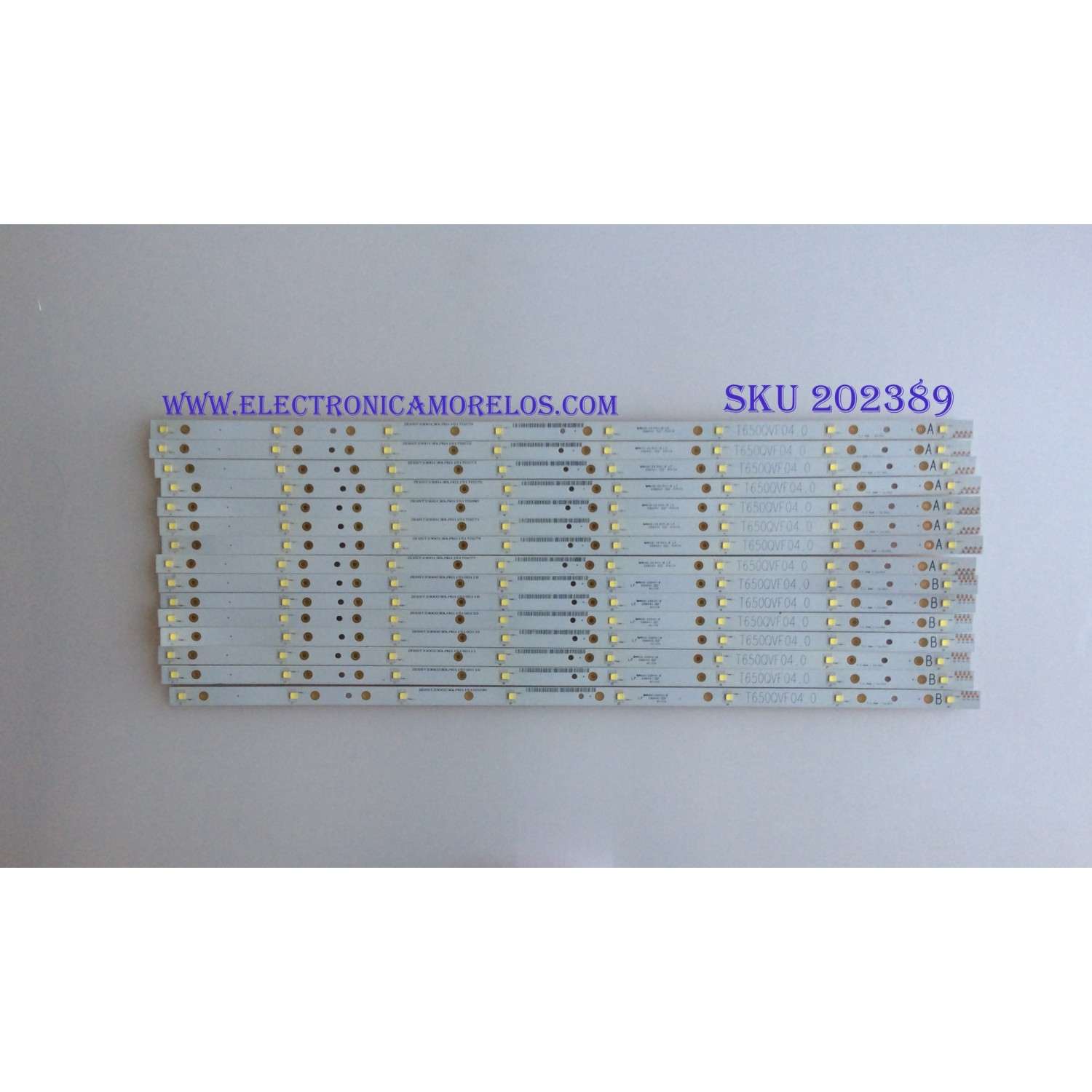 KIT DE LED´S PARA TV ( 15 PIEZAS ) / VIZIO / T650QVF 04.0 / ZE65T330013 / ZE65T330023 / E88441 / PANEL T650QVF06.0 / MODELO M65-C1 / NOTA IMPORTANTE : KIT CUENTA ORIGINALMENTE 16 PIEZAS ((INCOMPLETO 15 PIEZAS))