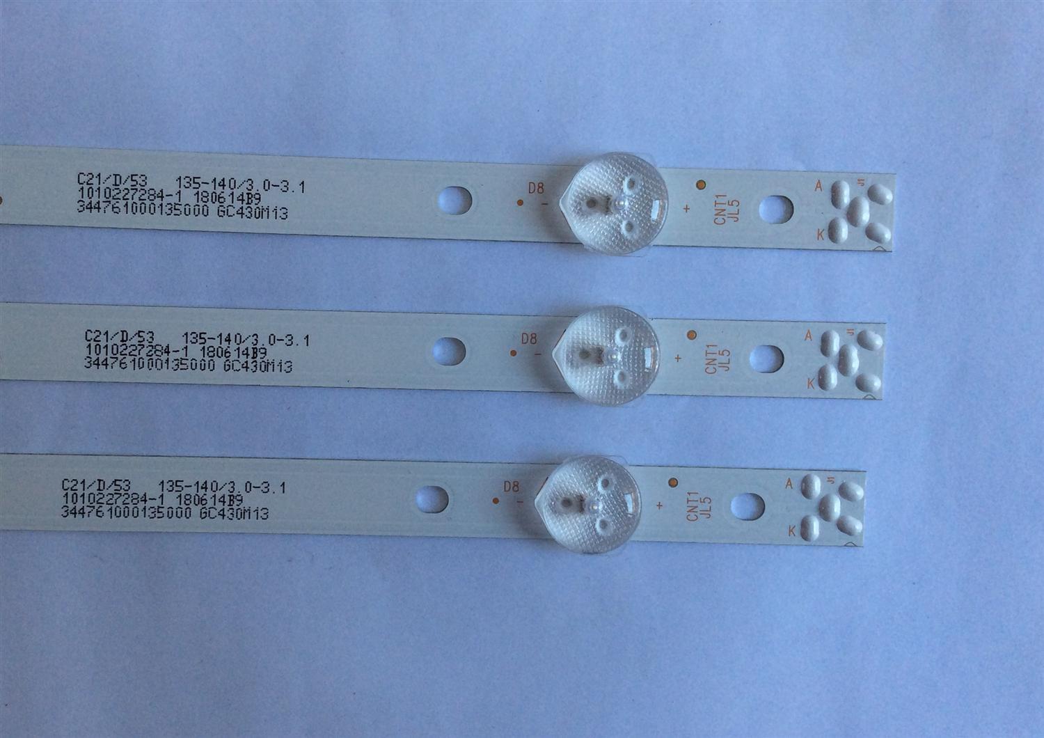 KIT DE LED´S PARA TV ( 3 PIEZAS ) / SAMSUNG / 303GC430044 / GC43D08-ZC22AG-17 / PANEL BOEI430WU1 / MODELOS UN43J5202AF / UN43N5300AF - Imagen 2