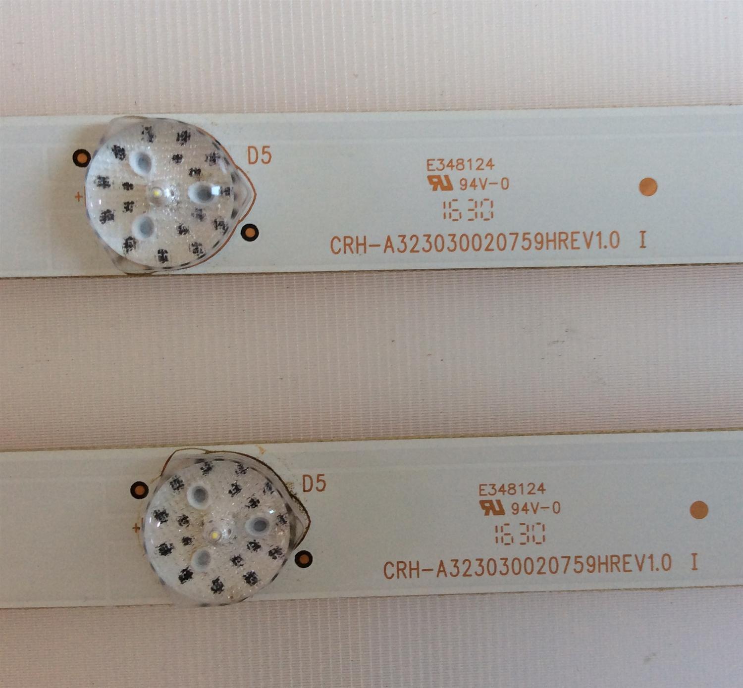KIT DE LED'S PARA TV (2 PIEZAS) / CRH-A323030020759HREV1.0 / 7710-632000-D220 / PANEL HV320WHB-N81 REV 1.0 / GDL320HY (BD0-101) / MODELOS VIZIO E320-A0 LAIANLCN / LG 32LH500B-UA CUSFLH - Imagen 3