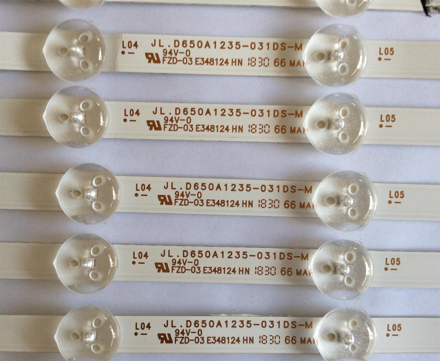 KIT DE LED´S PARA TV NOTA IMPORTANTE : KIT CUENTA ORIGINALMENTE  14 PIEZAS (INCOMPLETO 13 PIEZAS) / RCA AE0110352 / JL.D650A1235-031DS-M / N180731 / PANEL HV650QUB-N9D / MODELO RNSMU6536 - Imagen 2