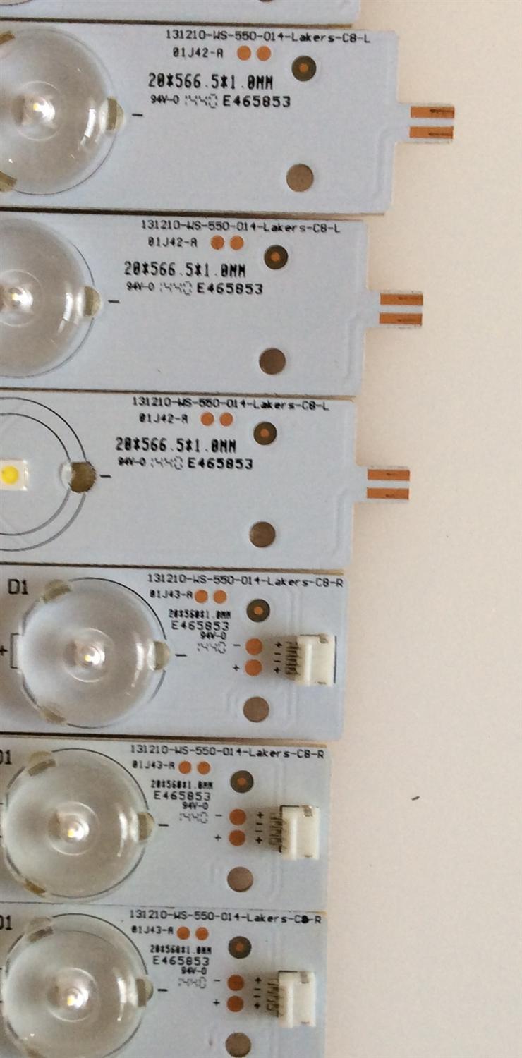 KIT DE LED'S PARA TV NOTA IMPORTANTE : KIT CUENTA ORIGINALMENTE 12 PIEZAS (INCOMPLETO 11 PIEZA) / VIZIO 56.38005.030 / 131210-WS-550-014-LAKERS-C8-R / 131210-WS-550-014-LAKERS-C8-L / PANEL T550HVN03.2 / MODELO E550I-B2 LWZ2PPAQ - Imagen 2