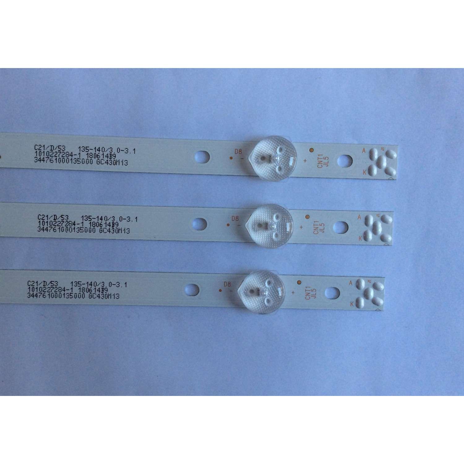 KIT DE LED´S PARA TV ( 3 PIEZAS ) / SAMSUNG / 303GC430044 / GC43D08-ZC22AG-17 / PANEL BOEI430WU1 / MODELOS UN43J5202AF / UN43N5300AF - Imagen 2
