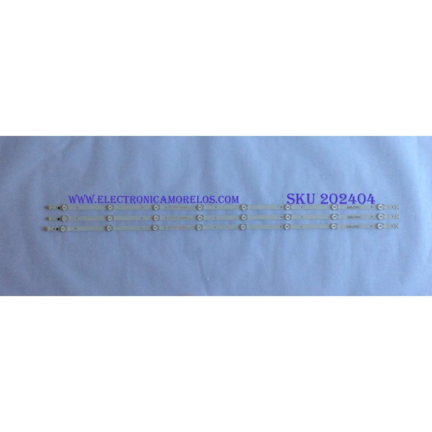 KIT DE LED´S PARA TV ( 3 PIEZAS ) / SAMSUNG / 303GC430044 / GC43D08-ZC22AG-17 / PANEL BOEI430WU1 / MODELOS UN43J5202AF / UN43N5300AF