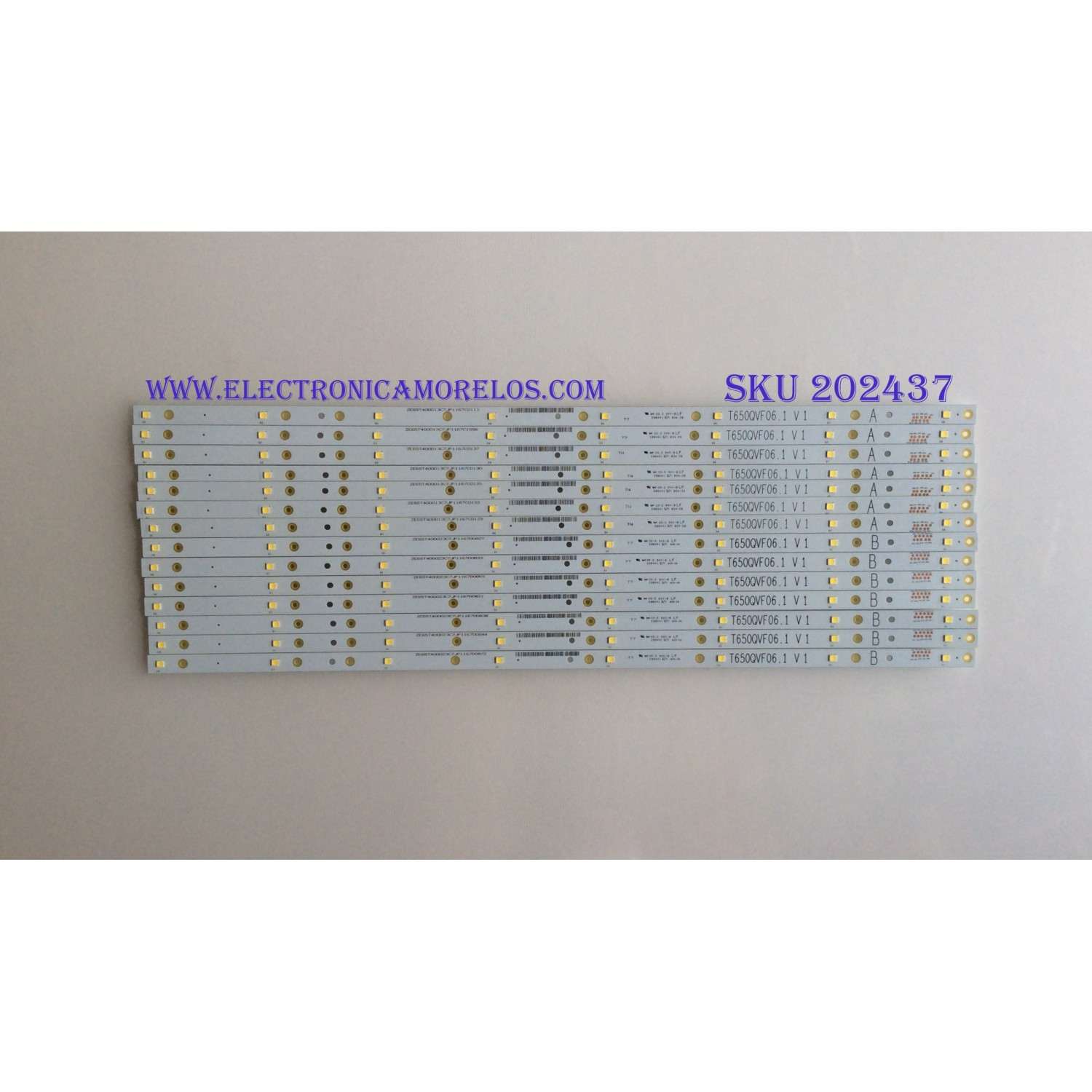 KIT DE LED´S PARA TV ( 14 PIEZAS ) / VIZIO / T650QVF06.1 V1 / ZE65T400023C7 / PANEL T650QVF06 / MODELO P65-C1 / NOTA IMPORTANTE : KIT CUENTA ORIGINALMENTE 16 PIEZAS ((INCOMPLETO 14 PIEZAS))