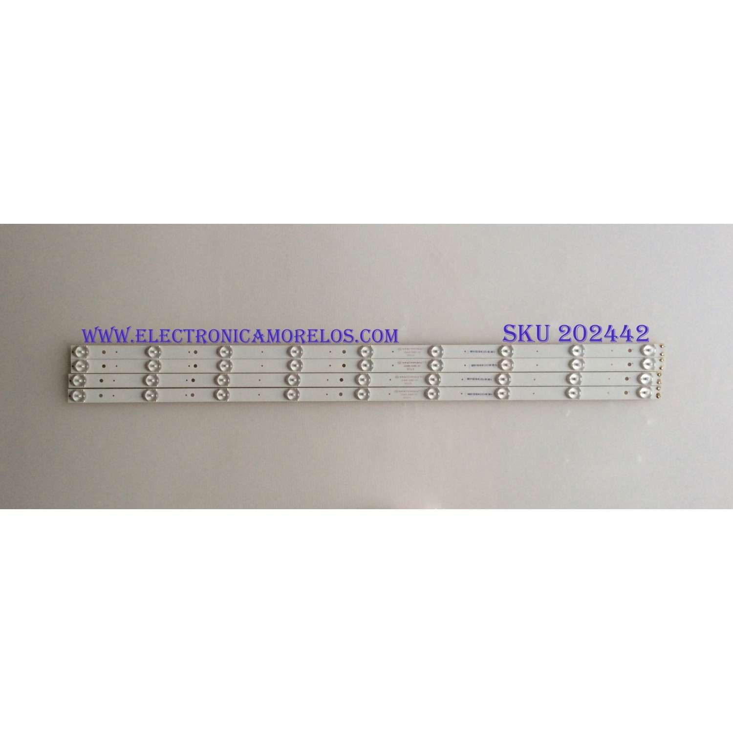 LED PARA TV (4 PIEZAS) / HISENSE / LGL4049-3528ES-101 / 160119-123 / E177671 / PANEL 43+10-50D XL BD / MODELO 43H7050D
