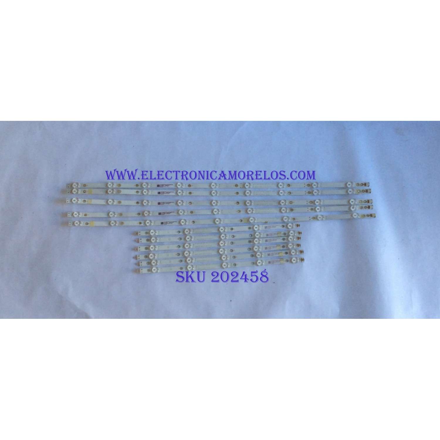 KIT DE LED'S PARA TV ( 11 PIEZAS) / INSIGNIA / 210BZ09DLB334BM00D / GJ-2K18-E55-550-D614-V9 / 18382 / ELHG5233F32X / PANEL TPT550U1 -QVN05.U REV:S57B1S / MODELO 55" / NOTA IMPORTANTE : KIT CUENTA ORIGINALMENTE 12 PIEZAS ((INCOMPLETO 11 PIEZAS))   