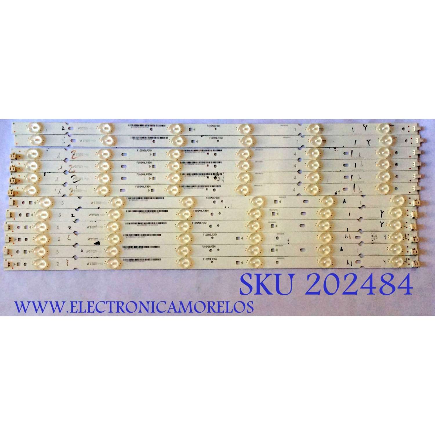KIT DE LED'S PARA TV SHARP (12 PIEZAS) / NUMERO DE PARTE IC-B-VZAA55D537 / IC-B-VZAA55D537A / IC-B-VZAA55D537D / IC-B-VZAA55D537C / IC-B-VZAA55D537E / IC-B-VZAA55D537B / 0981010221 / PANEL'S T550HVN06.5 / T550HVN08.0 / T550QVN05.0