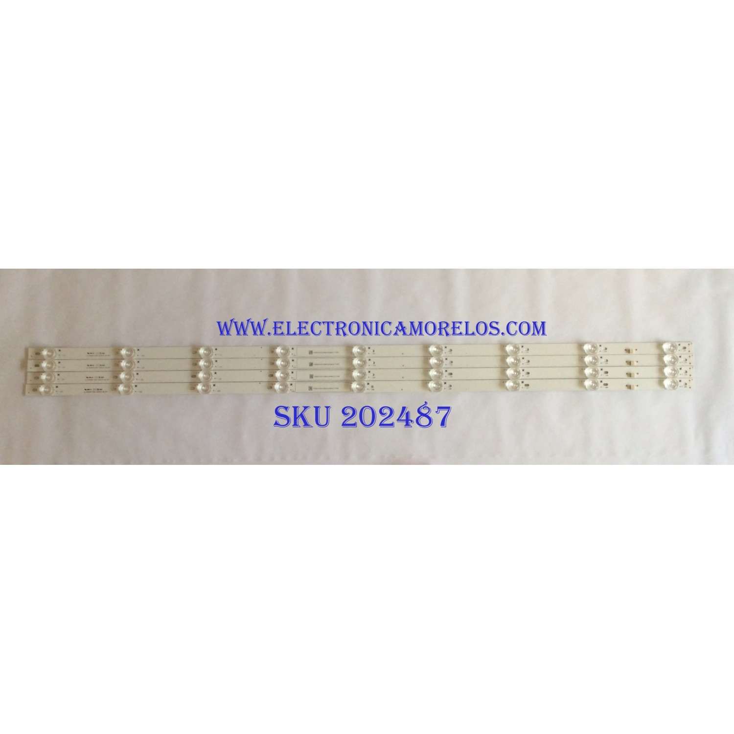 KIT DE LED´S PARA TV (4 PIEZAS) / VIZIO JL.D50091330-202CS-M / JL.D50091330-202CS-M_V01 / PANEL V500JC-D03 / V500DJ6-D03 REV.C5 / MODELOS D50X-G9 LINIXUAU / V505-G9