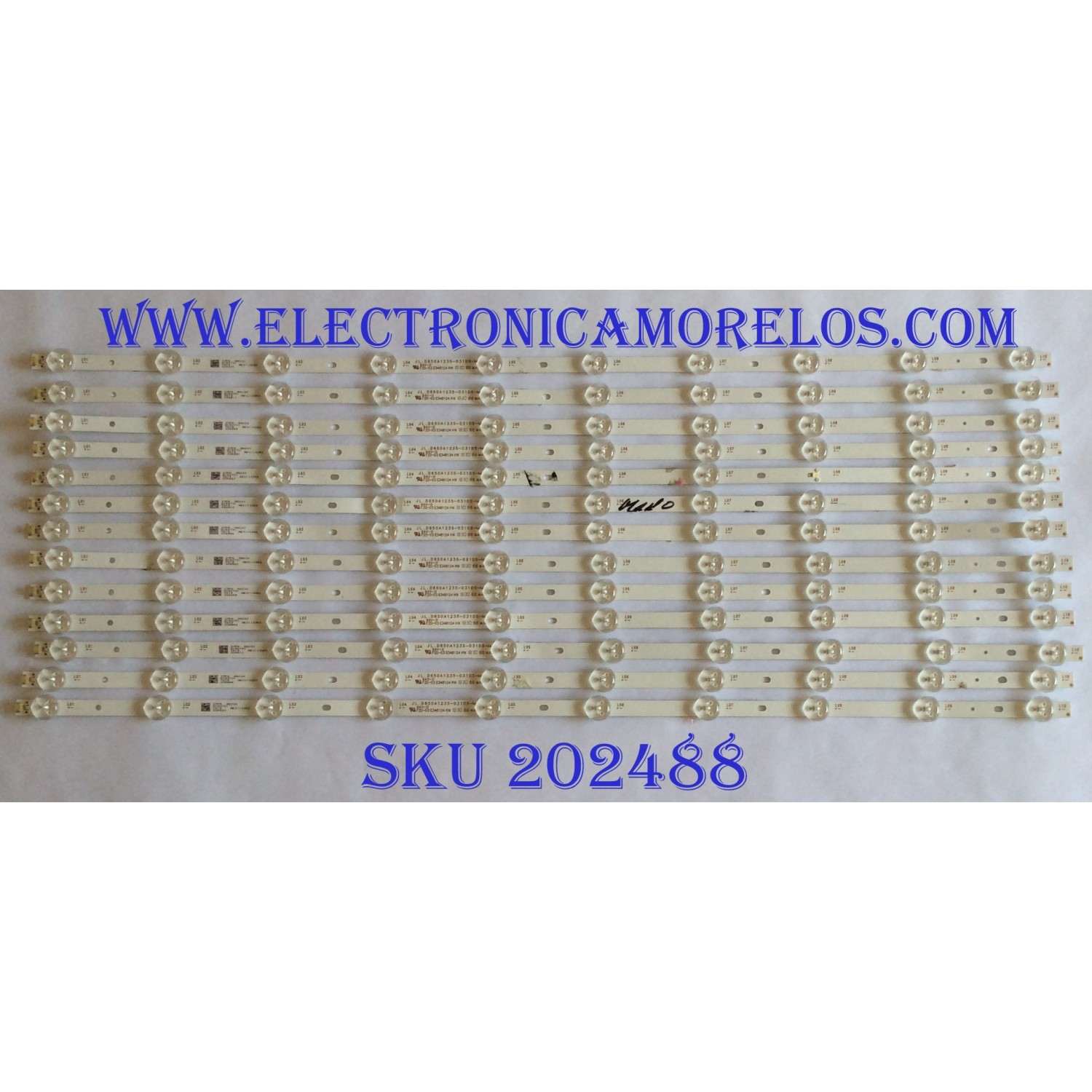KIT DE LED´S PARA TV NOTA IMPORTANTE : KIT CUENTA ORIGINALMENTE  14 PIEZAS (INCOMPLETO 13 PIEZAS) / RCA AE0110352 / JL.D650A1235-031DS-M / N180731 / PANEL HV650QUB-N9D / MODELO RNSMU6536