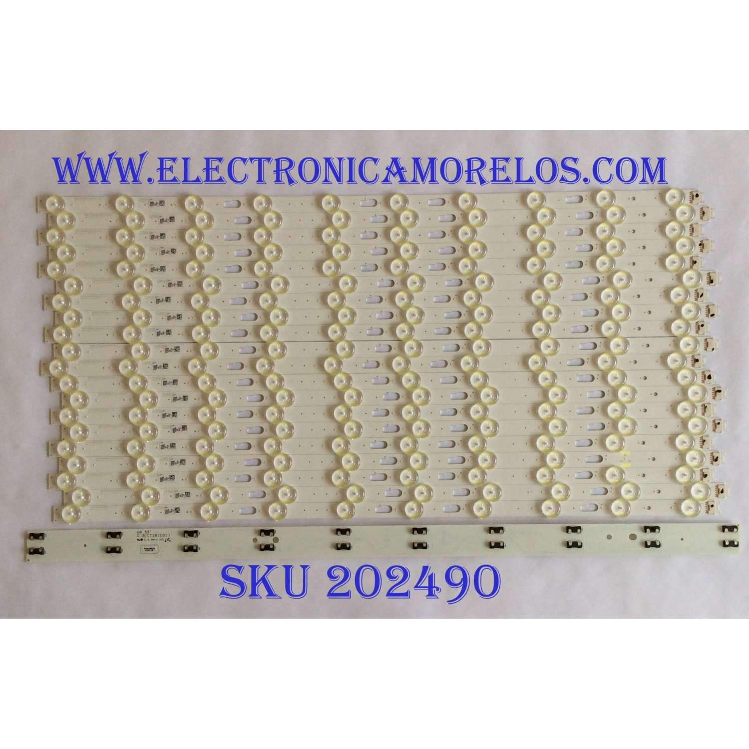 KIT DE LED´S PARA TV (20 PIEZAS) / SAMSUNG BN96-48131A / V9Q8-55SM0-R0 / L1 Q80 E5 FAM S2(5) R1.0 SCR 100 LM41-00704A / PANEL CY-TR055FLLV2H / CY_TR055FLAV2H /  MODELO QN55Q80RAFXZA AA01