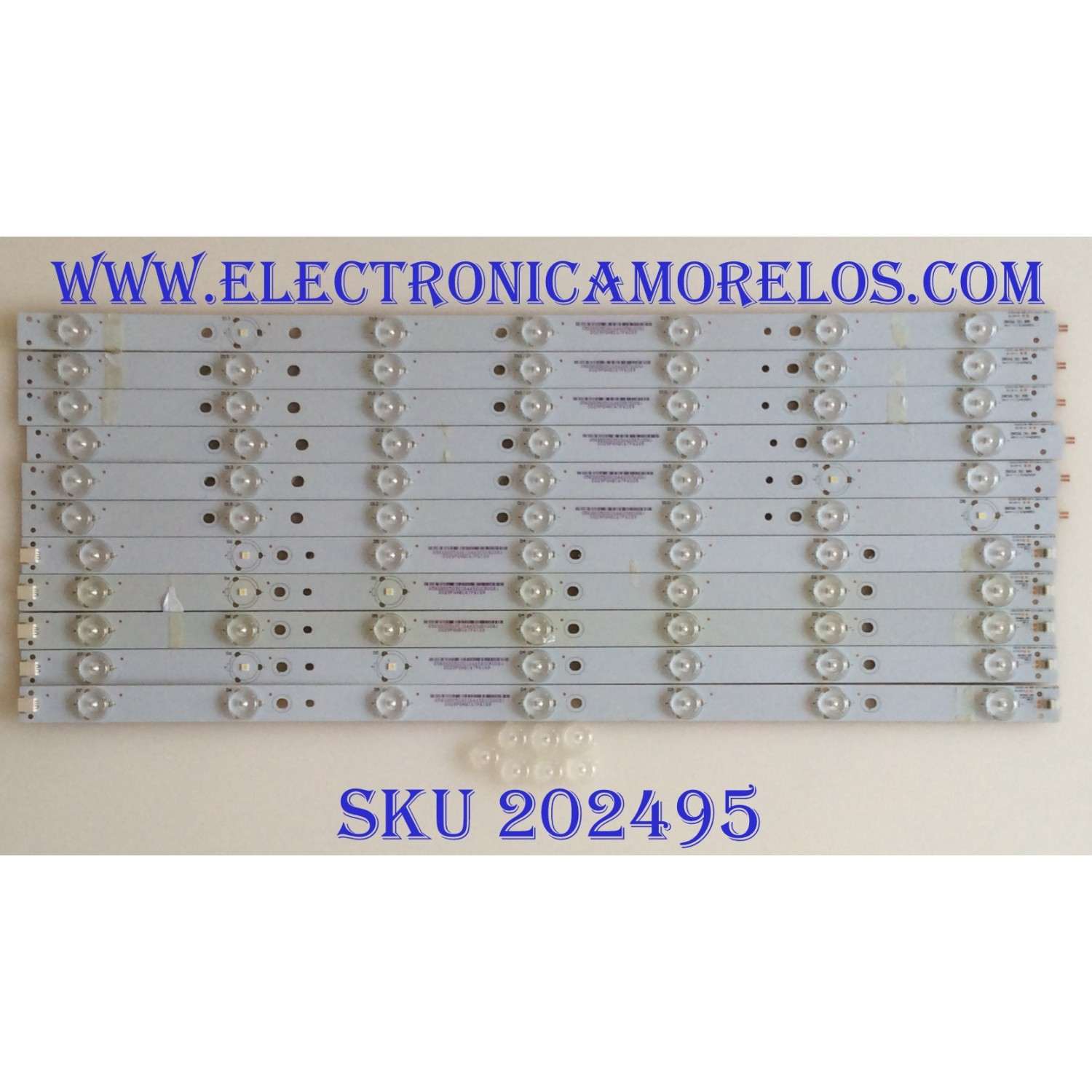 KIT DE LED'S PARA TV NOTA IMPORTANTE : KIT CUENTA ORIGINALMENTE 12 PIEZAS (INCOMPLETO 11 PIEZA) / VIZIO 56.38005.030 / 131210-WS-550-014-LAKERS-C8-R / 131210-WS-550-014-LAKERS-C8-L / PANEL T550HVN03.2 / MODELO E550I-B2 LWZ2PPAQ