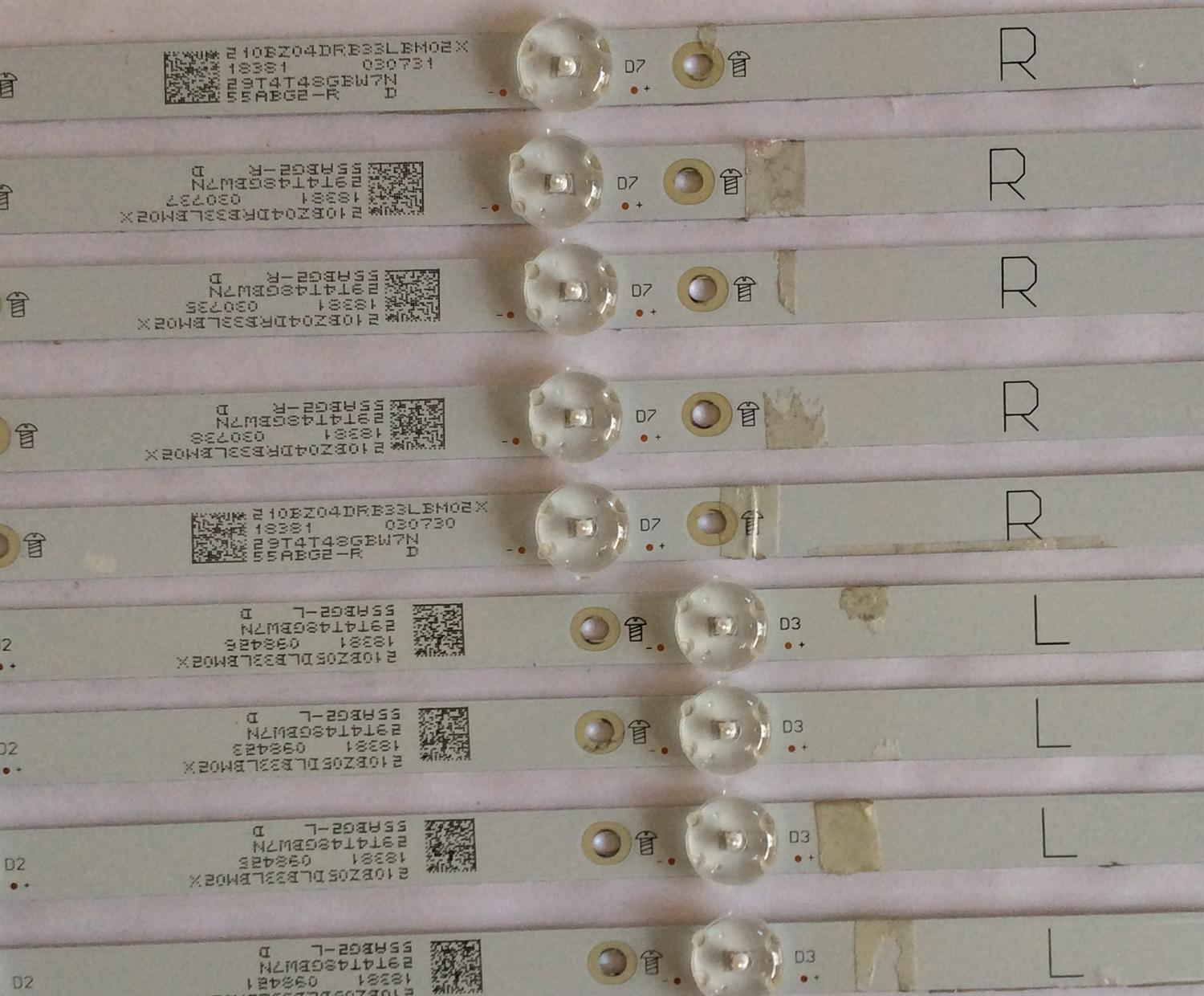 KIT DE LED`S PARA TV  INSIGNIA  (10 PIEZAS) LB-DM3030-GJBBY555X9ABG2-L-Y / LB-DM3030-GJBBY555X9ABG2-R-Y / 29T4T48GBW7N / 210BZ05DLB33LBM02X / 210BZ04DRB33LBM02X / LB-DM3030-GJBBY555X9ABG2-L-H / 55ABG2-L / 55ABG2-R / PANEL TPT550U1 / MODELO NS-55DF710NA19 - Imagen 3