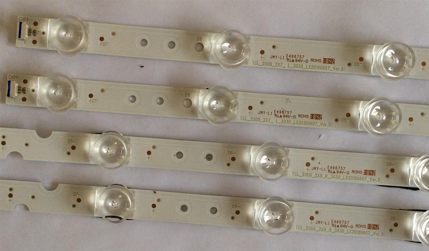 KIT DE LED`S PARA TV (4 PIEZAS) / TCL LB5507 / LB5508 / TCL YHA-4C-.LB5507-YH03J / YHA-4C-LB5508-YH03J / LX20180607 / E496757 / TCL_55D6_2X7_L_3030_LX20180607_Ver.5  / TCL_55D6_2X8_R_3030_LX20180607_Ver.5 /  - Imagen 3