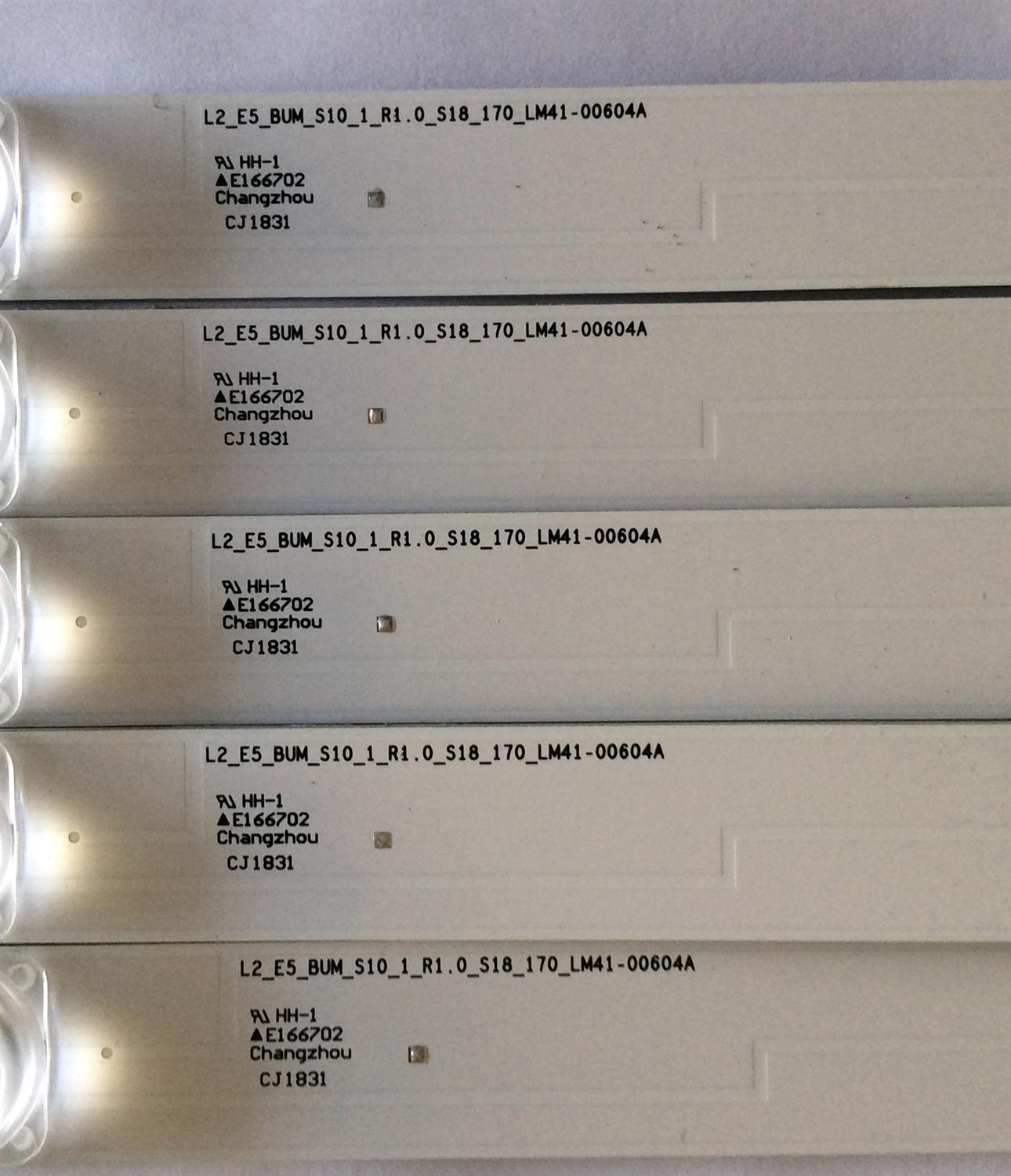 KIT DE LED'S PARA TV (5 PIEZAS) / SHARP 1187274 / L2_E5_BUM_S10_1_R1.0_S18_170_LM41-00604A  / E166702 / LM41-00604A / PANEL HD550S1U51-T0L1\S2\GM\ROH / MODELO LC-55Q620U / MIDEN 1.6 METROS - Imagen 2