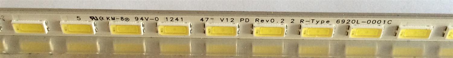 KIT DE LED`S PARA TV (2 PIEZAS) / LG 6916L-0959A / 6916L-0960A / 6916L0959A / 6916L0960A / 6922L-0044A / 6920L-0001C / 47¨ V12 PD Rev0.2 2 L-Type / 47¨ V12 PD Rev0.2 2 R-Type / PANEL LD470EUP (SE)(B1) /  MODELO 47WS50BS-BL / 47WS50BS-BL.AUSJLH - Imagen 2