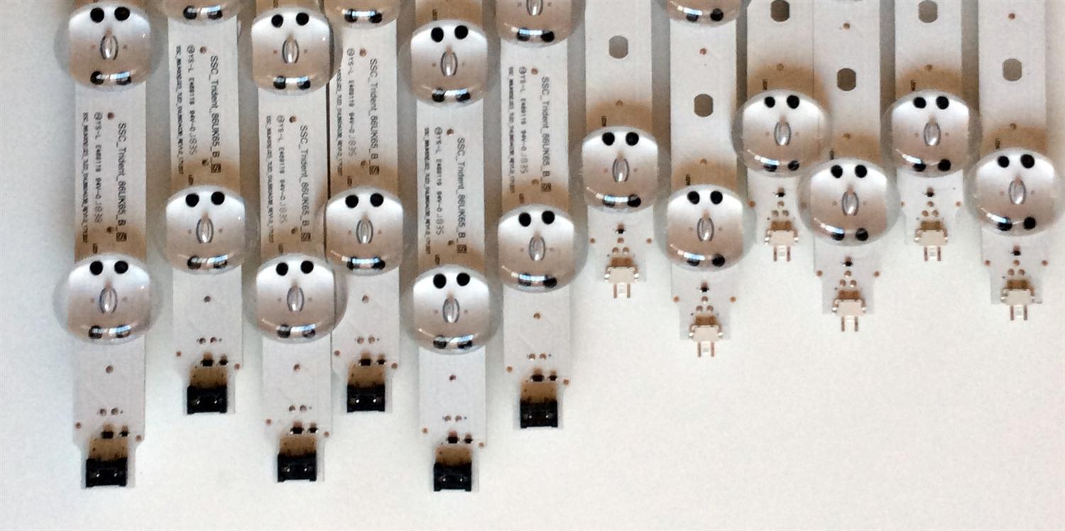 KIT DE LED`S PARA TV LG (12 PIEZAS) / EAV64092001 / EAV64091901 /  SSSSC_TRIDENT_86UK65_B_S / SSC_86UK65(LGD)_6LED_SVL860A03A / SSC_86UK65 / SVL860A03B / PANEL'S HC860DQF-SLUR1 / HC860DQF-SLUR3 / HC860DQF-SLUR5 / MODELOS 86UK6570PUB / 86UM8070AUB - Imagen 4